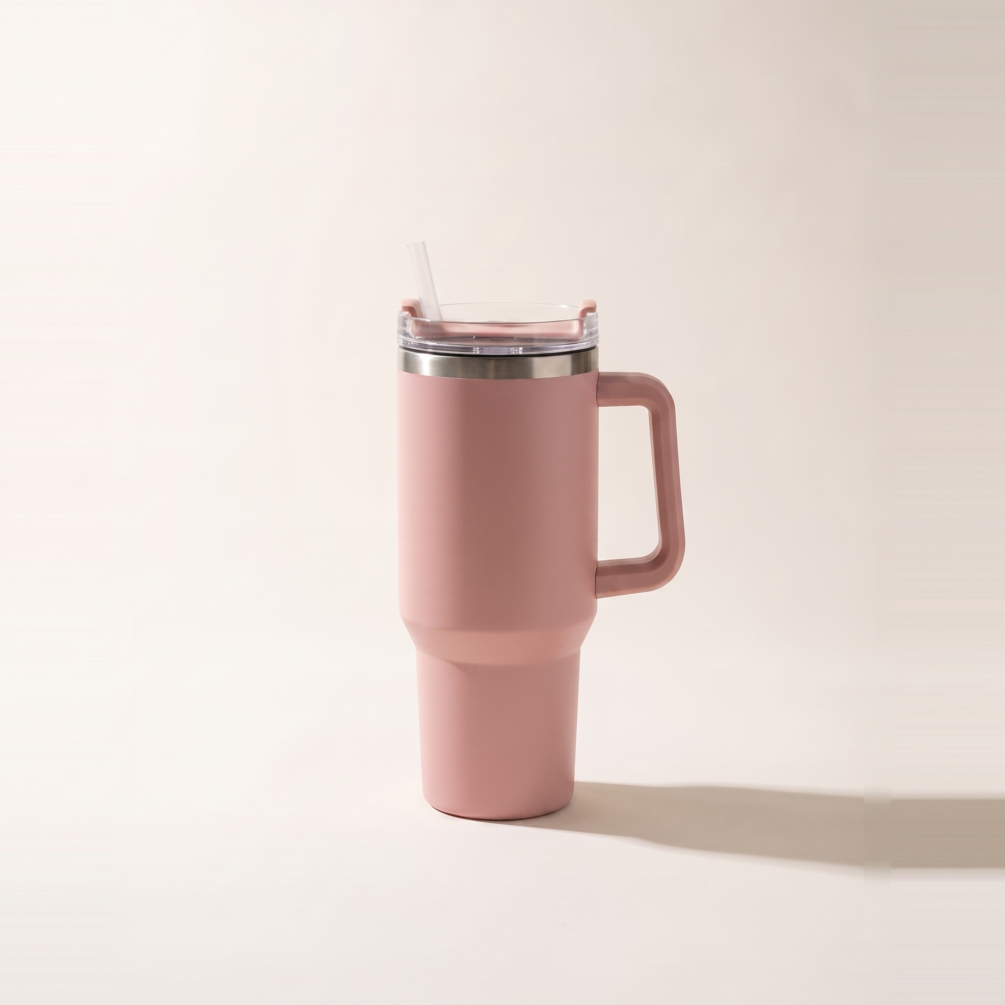 1200ml Double-Wall Insulated Stainless Steel Travel Mug — Pink