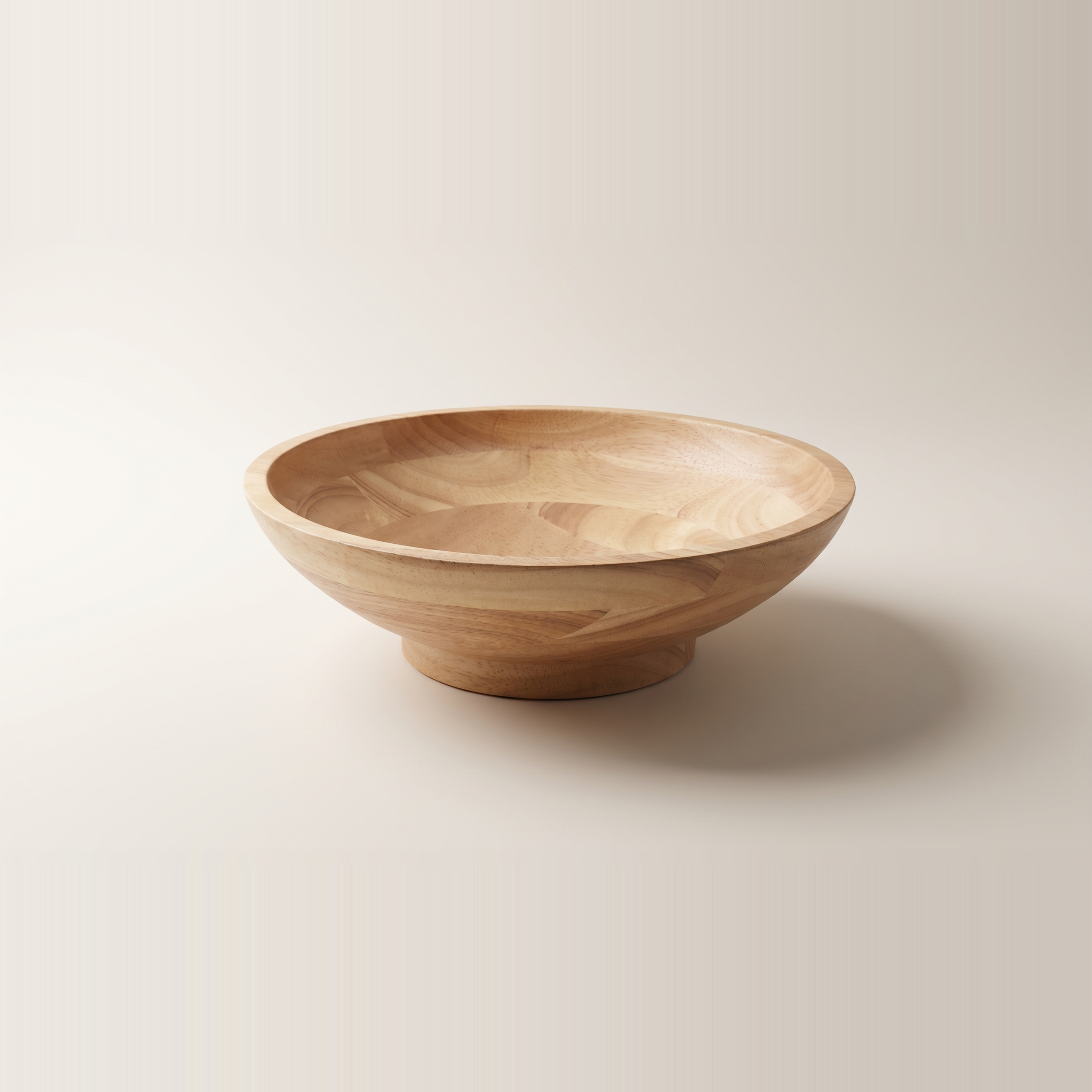 Plat de service en bois d'hévéa sur pied