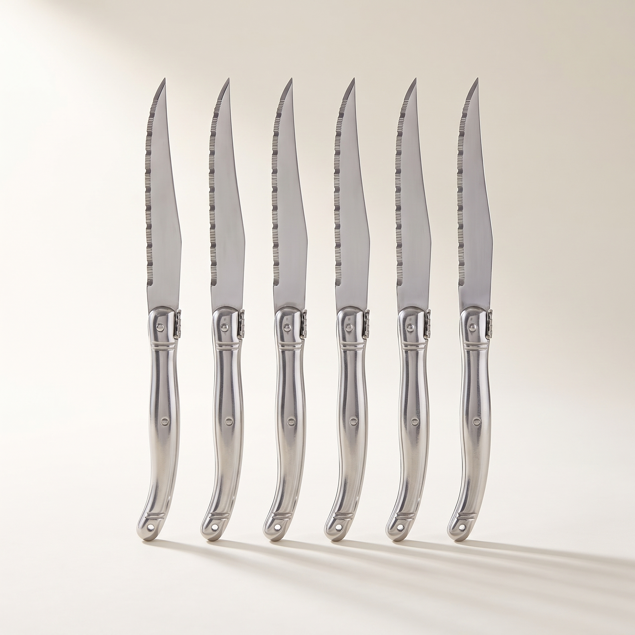 Ensemble de 6 couteaux à steak Laguiole avec coffret de rangement en bois