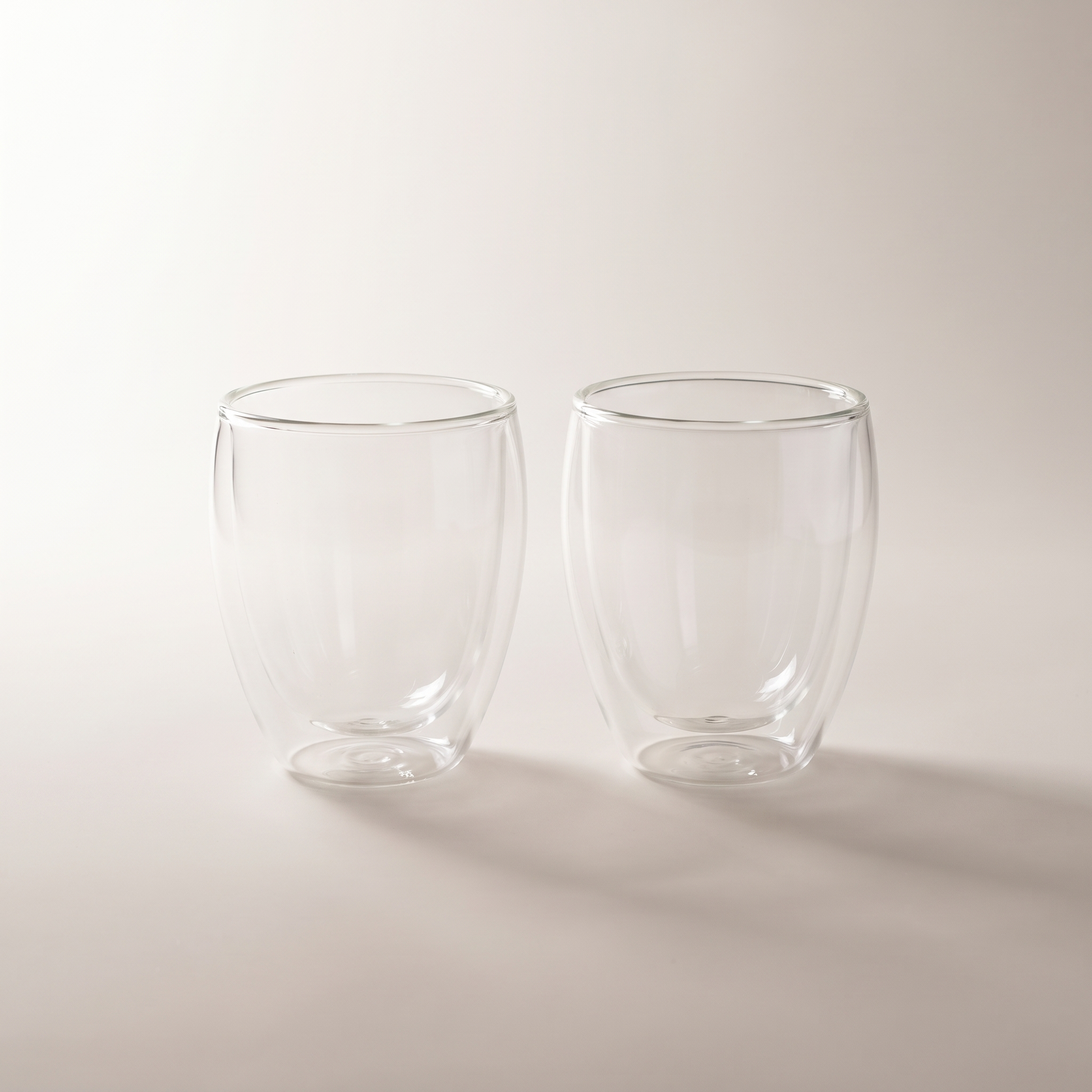 Set of 2 Double-Wall Glass Mugs — 350ml