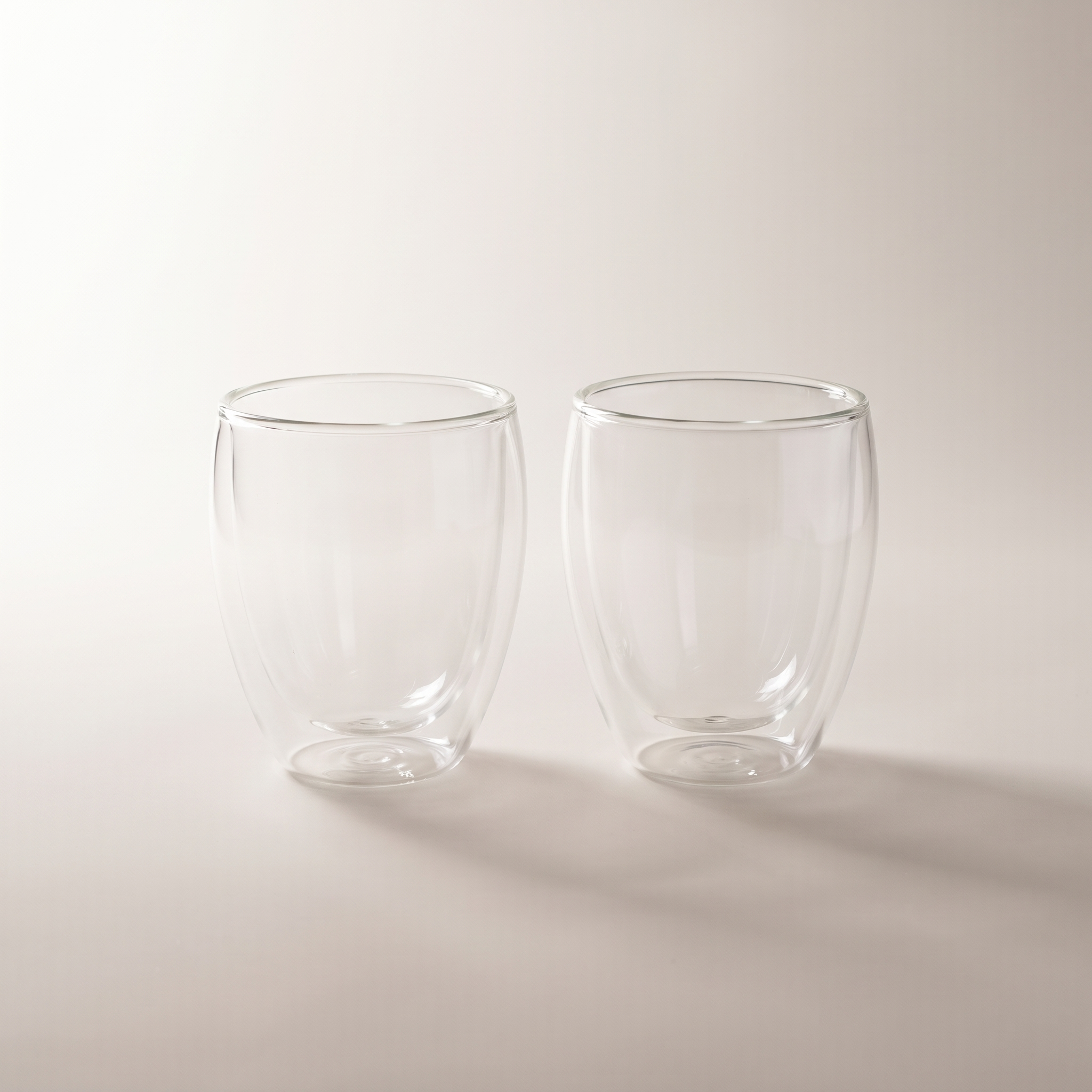 Set of 2 Double-Wall Glass Mugs — 350ml