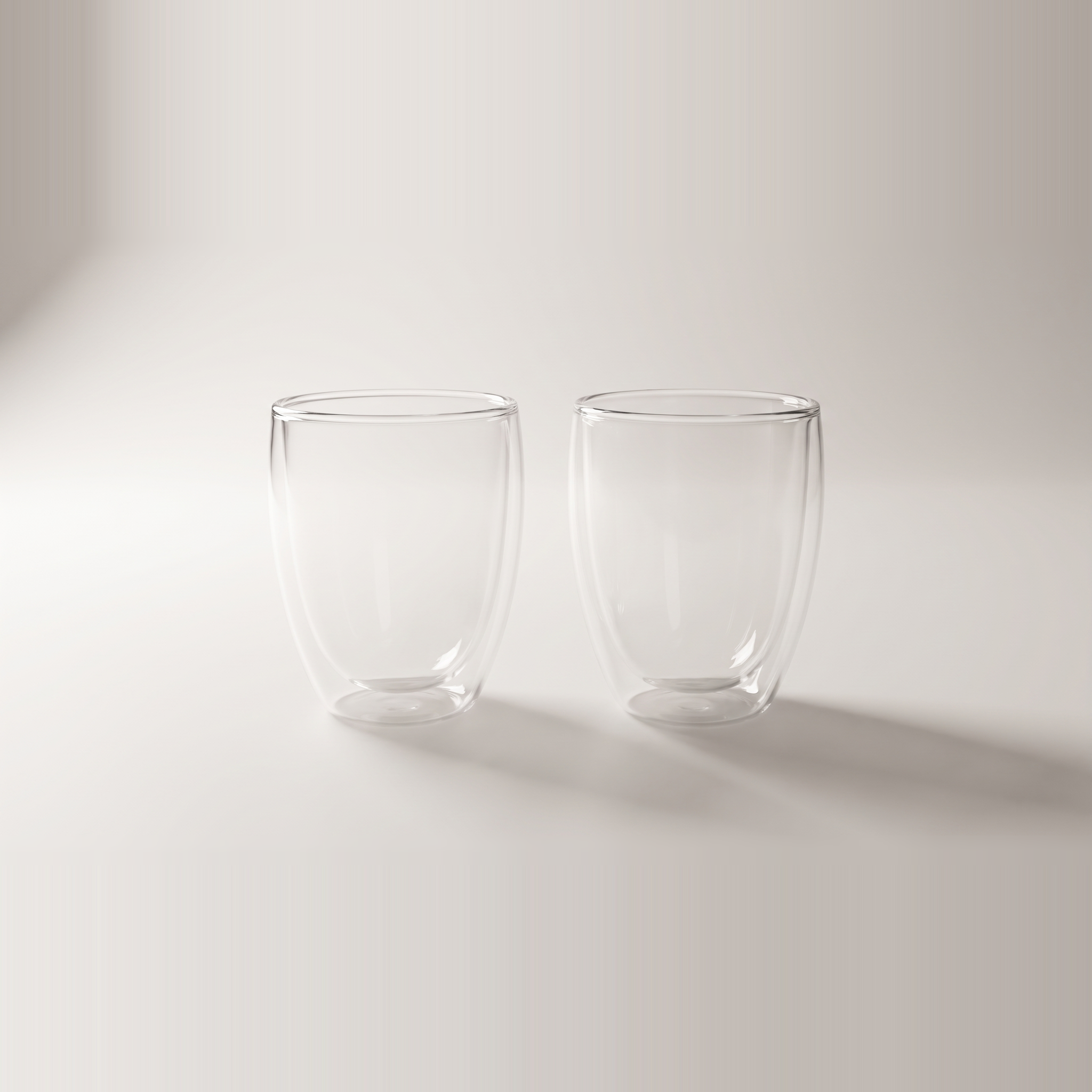 Lot de 2 tasses en verre à double paroi — 450 ml