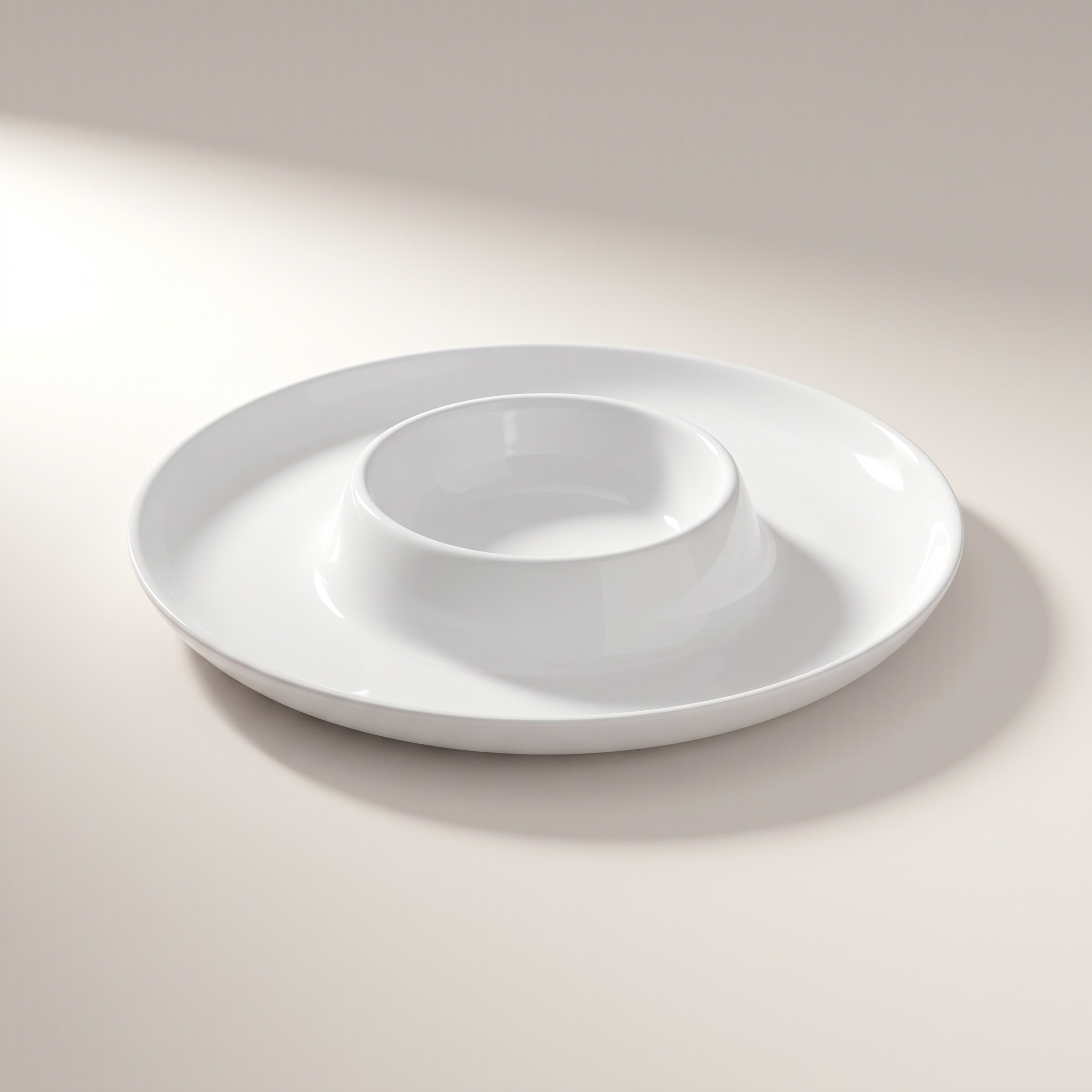 Plat de service en céramique JS Gourmet Aurora pour chips et trempette