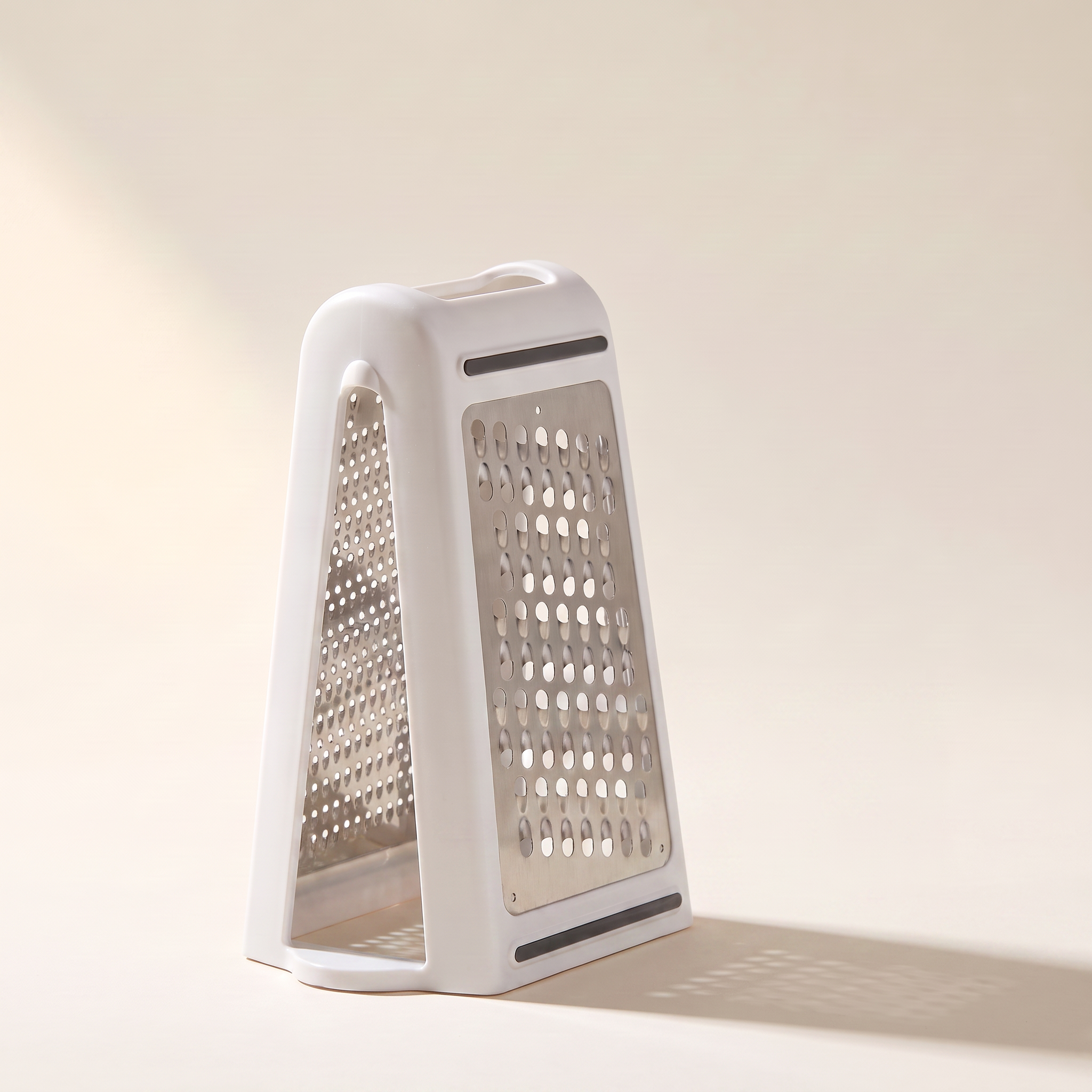 JS Gourmet 2-in-1 Dual-Sided Grater with Pull-Out Container & Measuring Guide