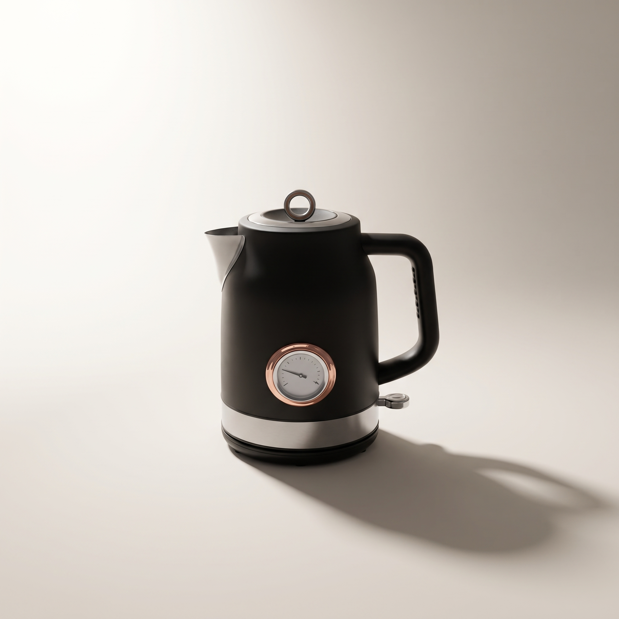 Bouilloire électrique Rétro Collection Rosewood de JS Gourmet, 1,7 L en acier inoxydable noir mat