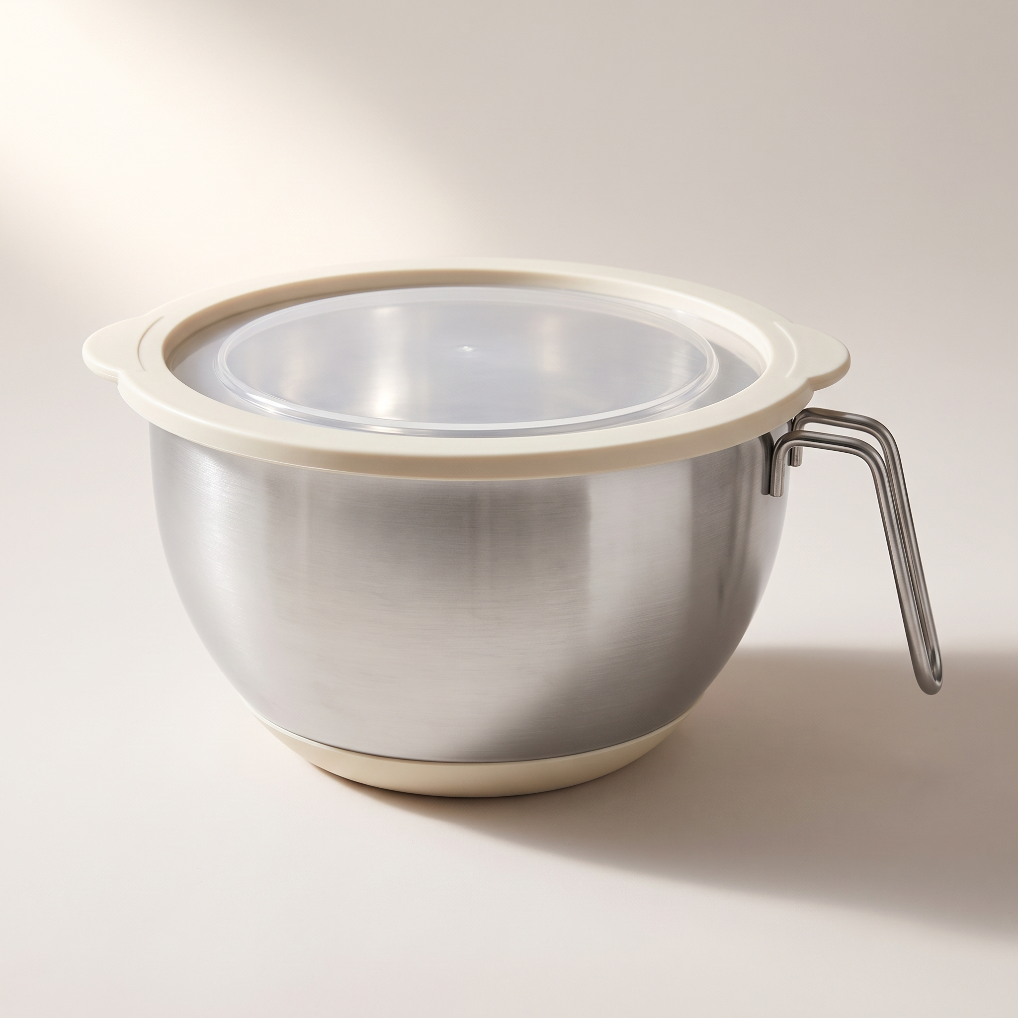 Bol mélangeur en inox 3 L avec poignée et couvercle hermétique