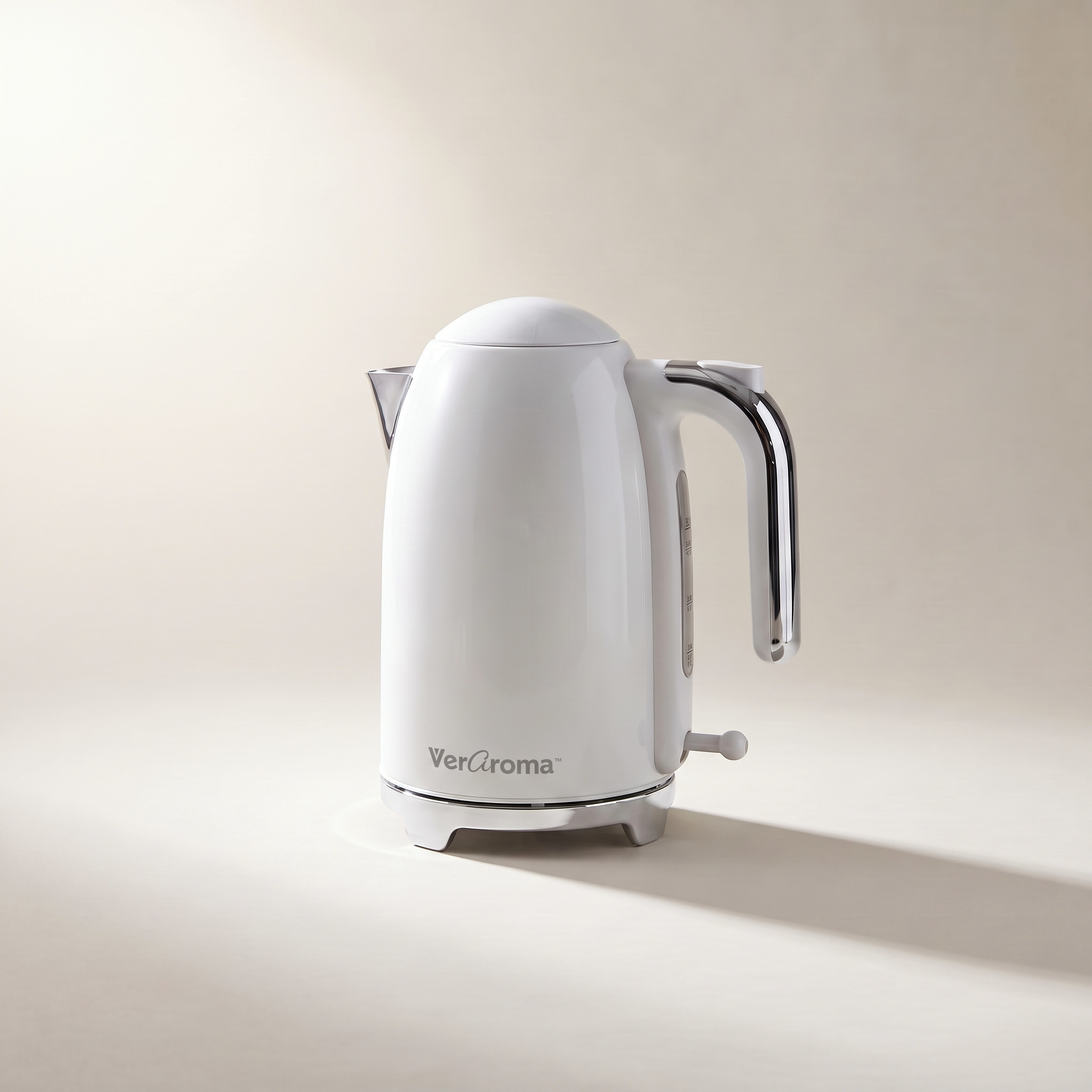Veraroma Slim Stainless Steel Electric Kettle — 1.7 L, White