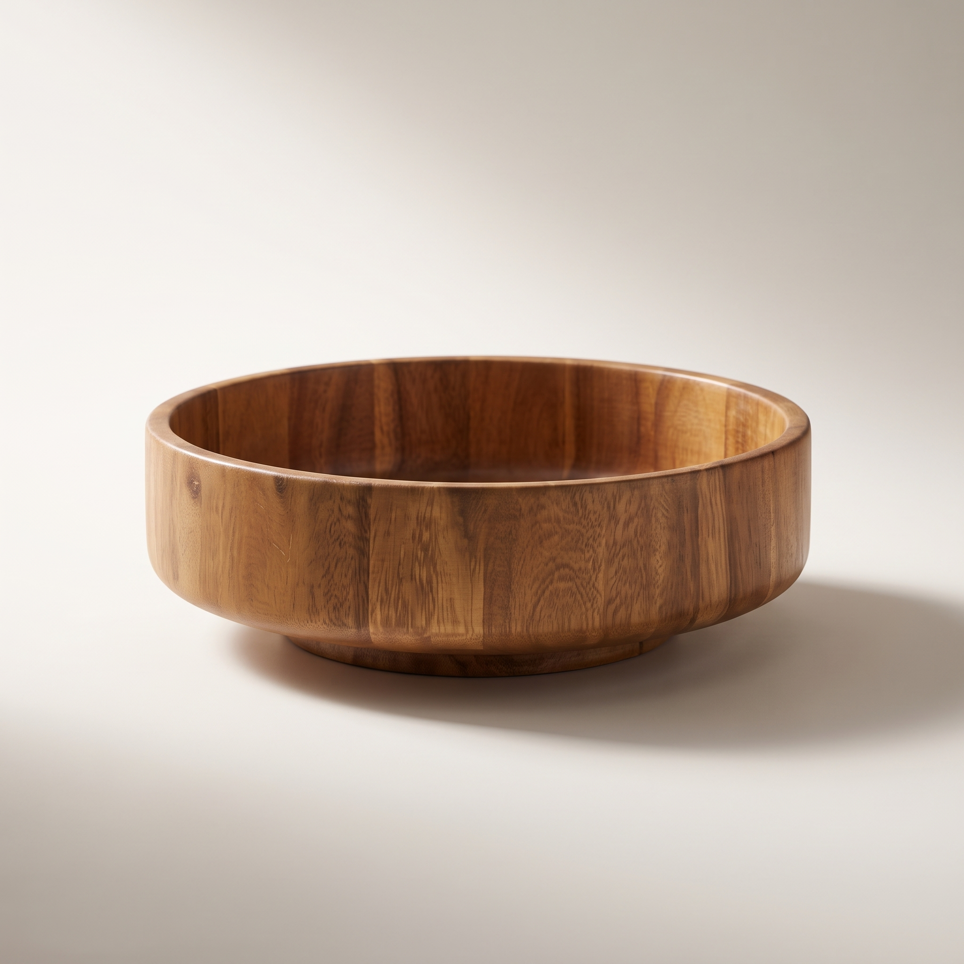 Acacia Wood Bowl with Pedestal Base 30 cm