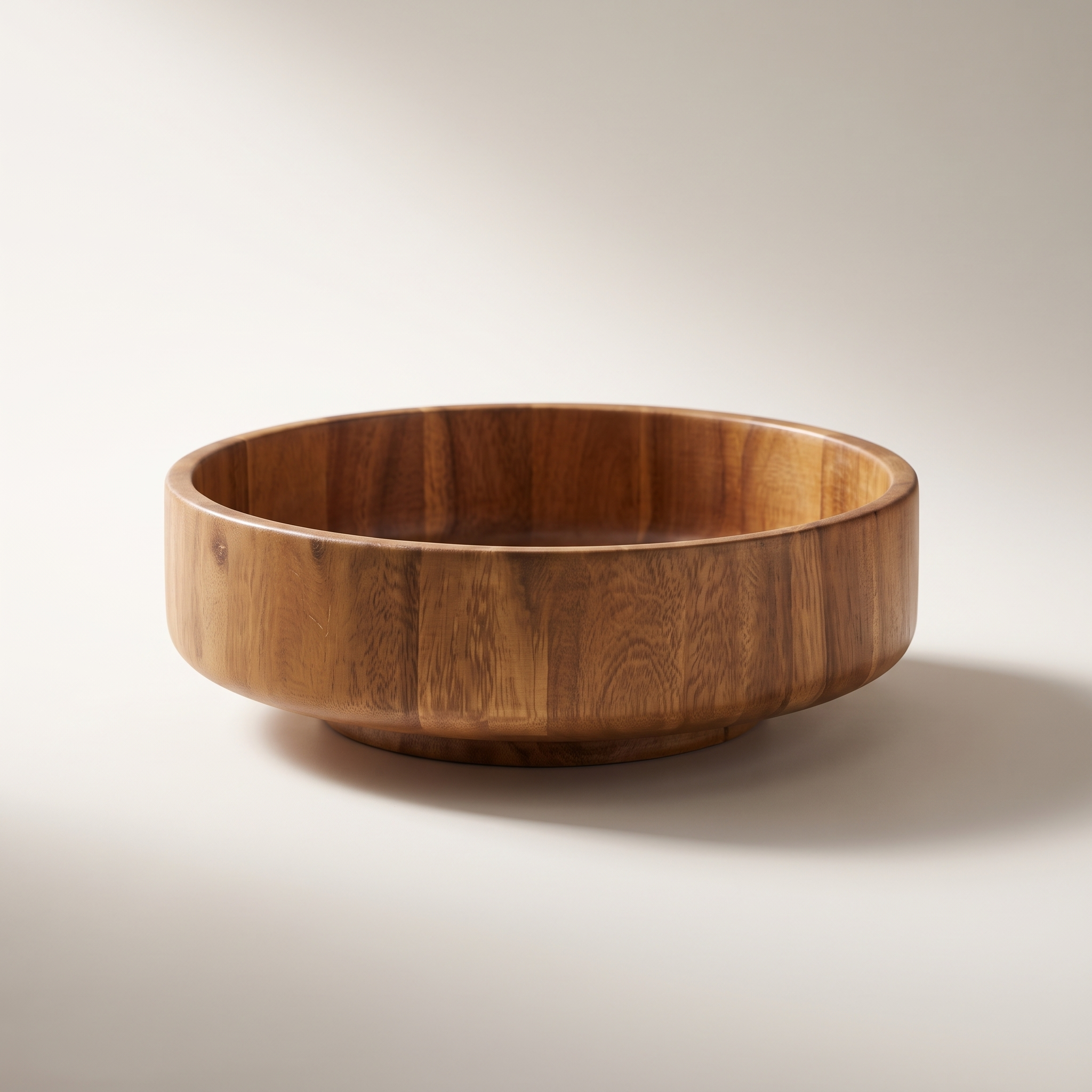 Acacia Wood Bowl with Pedestal Base 30 cm