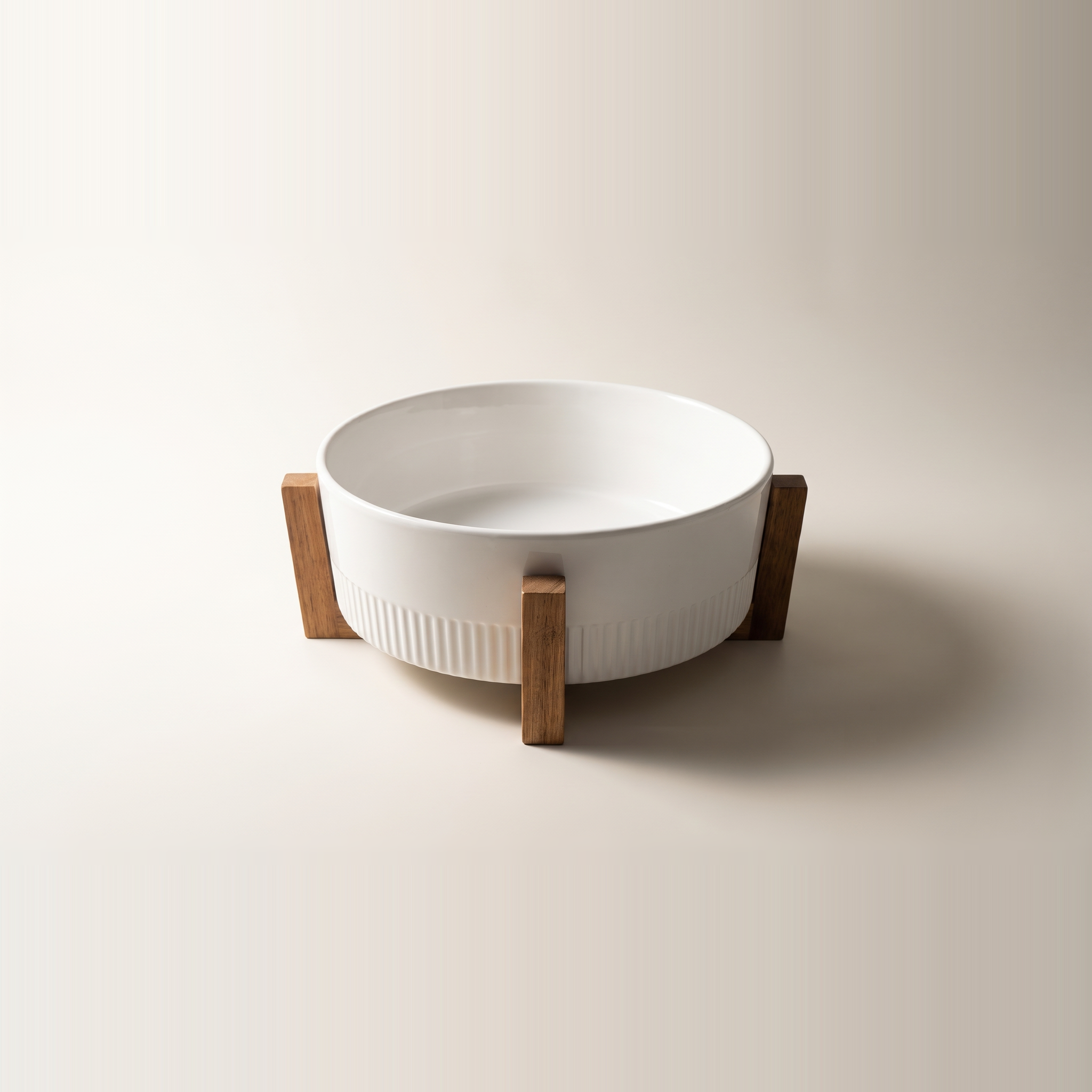 Plat de cuisson en céramique allant au four avec dessous de plat en bois — 23 x 23 cm (JS Gourmet)