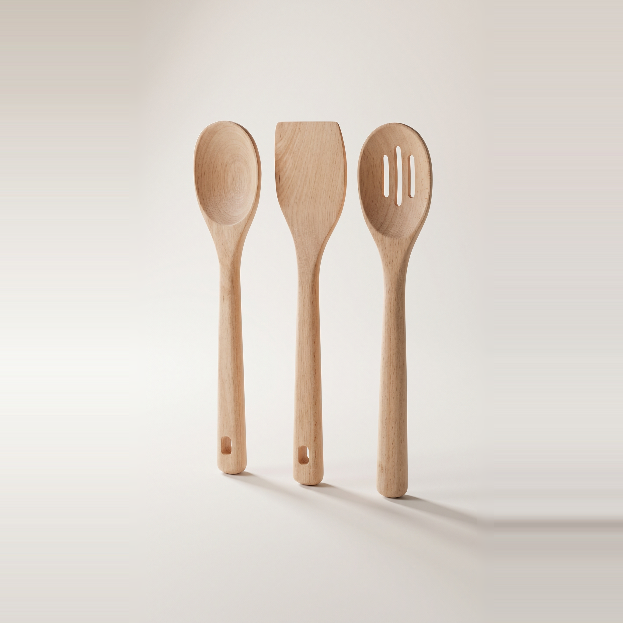 Ensemble de 3 ustensiles de cuisine JS Gourmet en hêtre