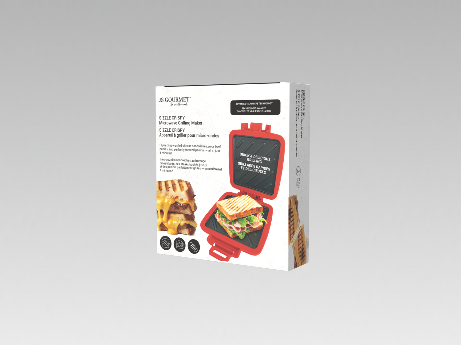 Microwave Toastie Maker 17.5 x 15 x 4 cm