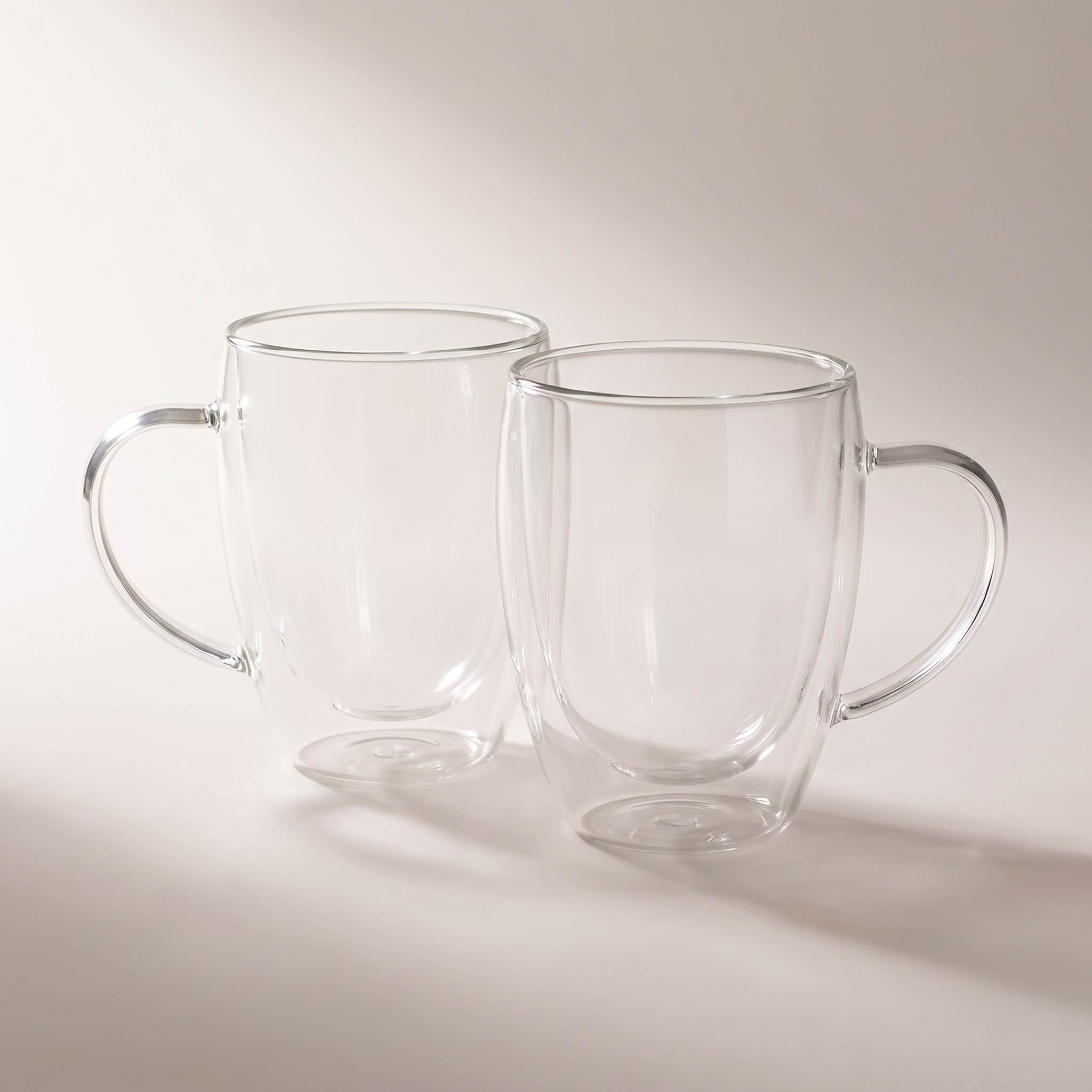 Tasses en verre à double paroi — Ensemble de 2, 250 ml