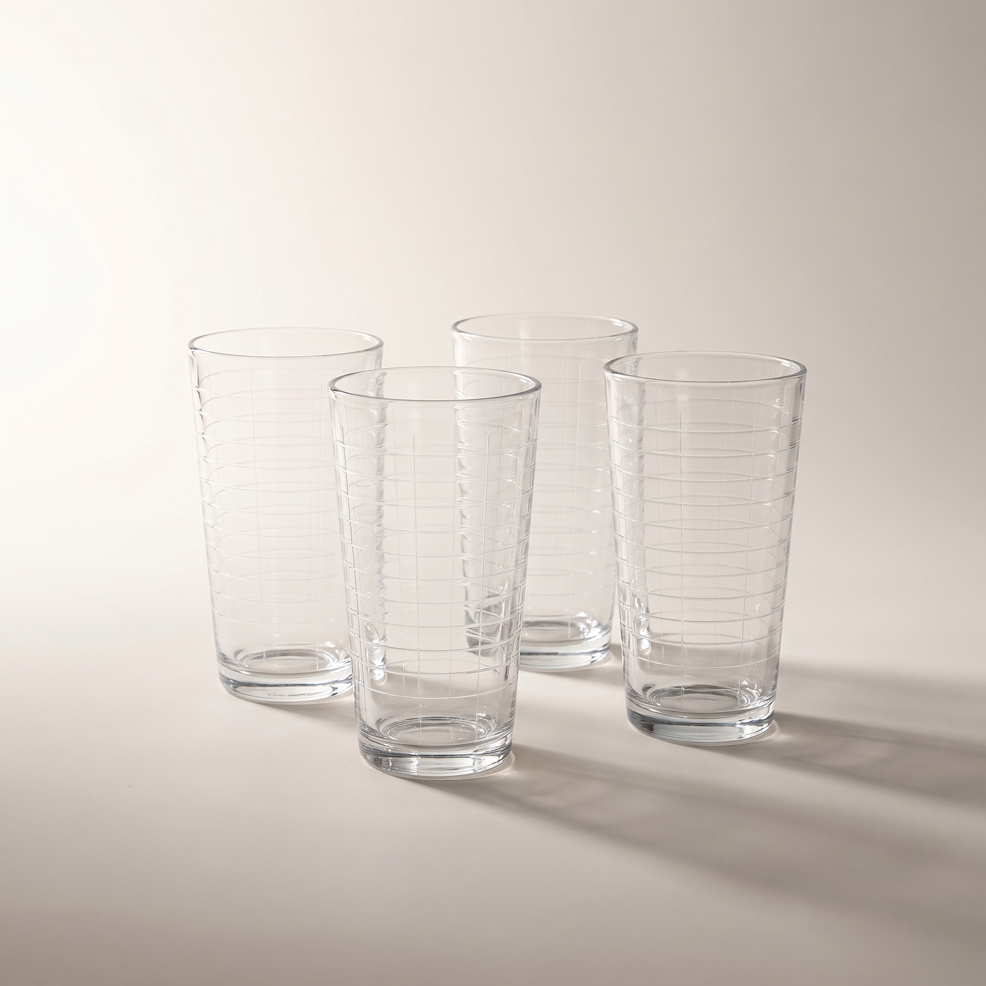 Highball glasses 450ml 4pk - Windowpane design