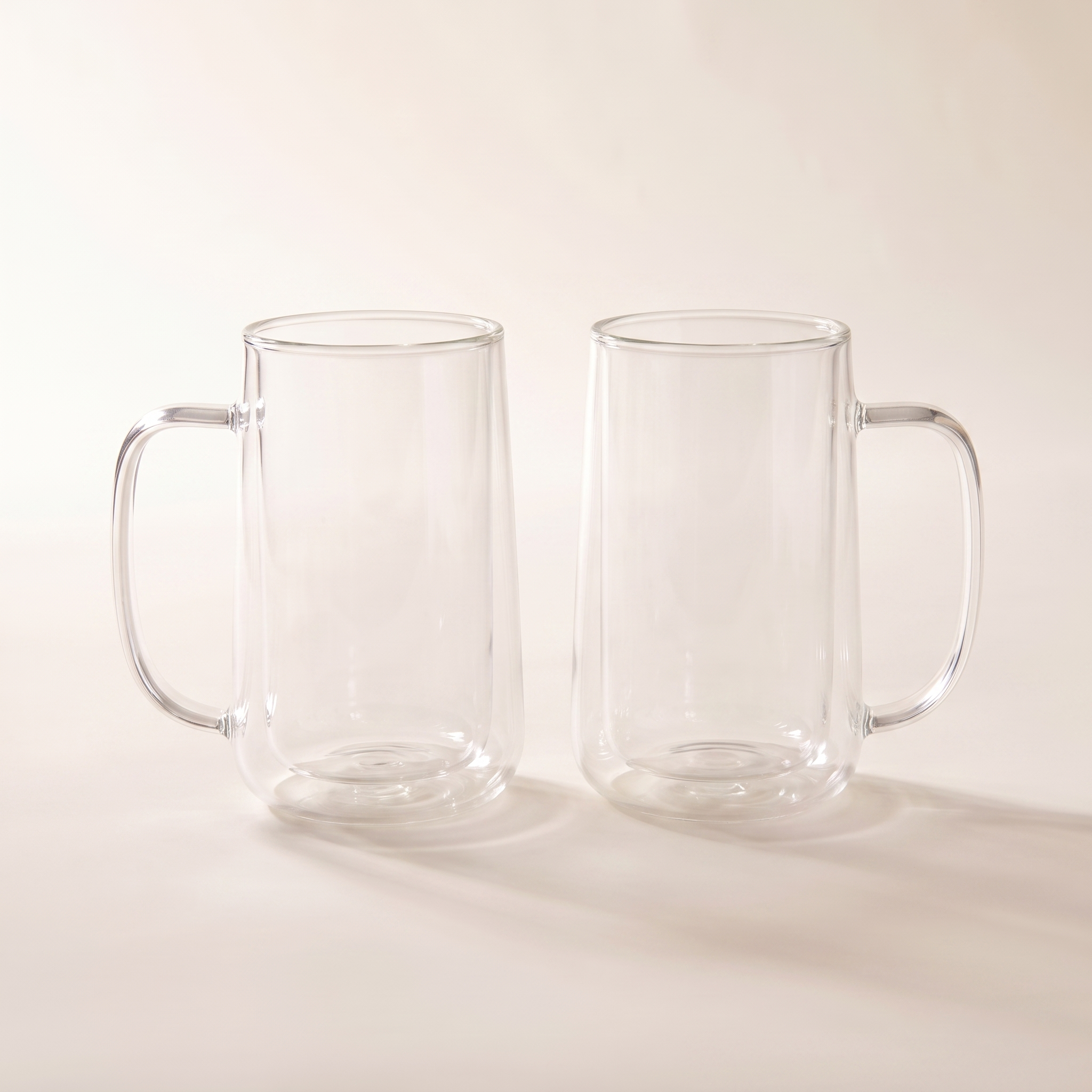Double-Wall Insulated Glass Freezer Mugs — Set of 2, 480 ml