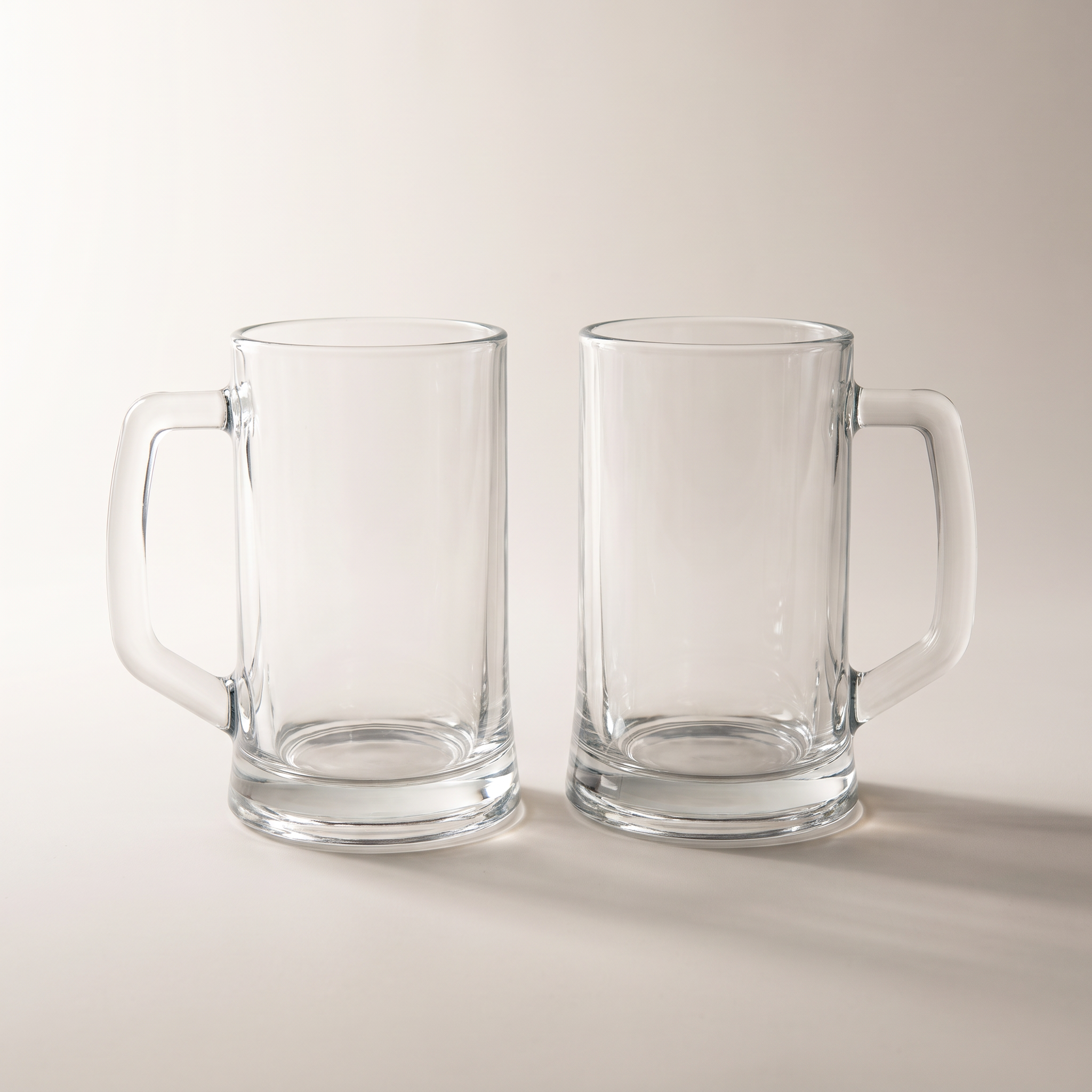 Brewery Beer Mugs with Handle — Set of 2, 500 ml
