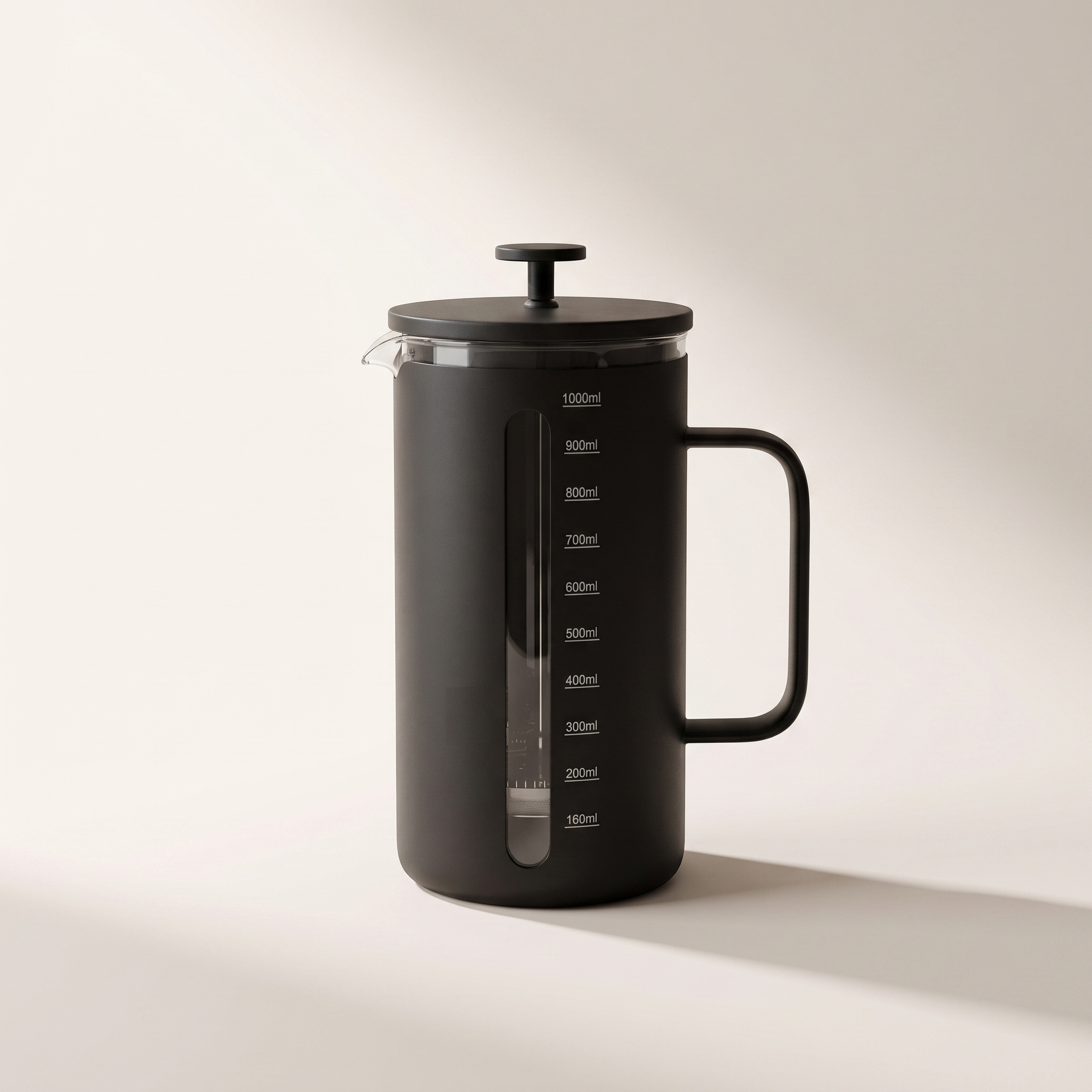 Stainless Steel French Press Coffee Maker - Black, 1000 ml