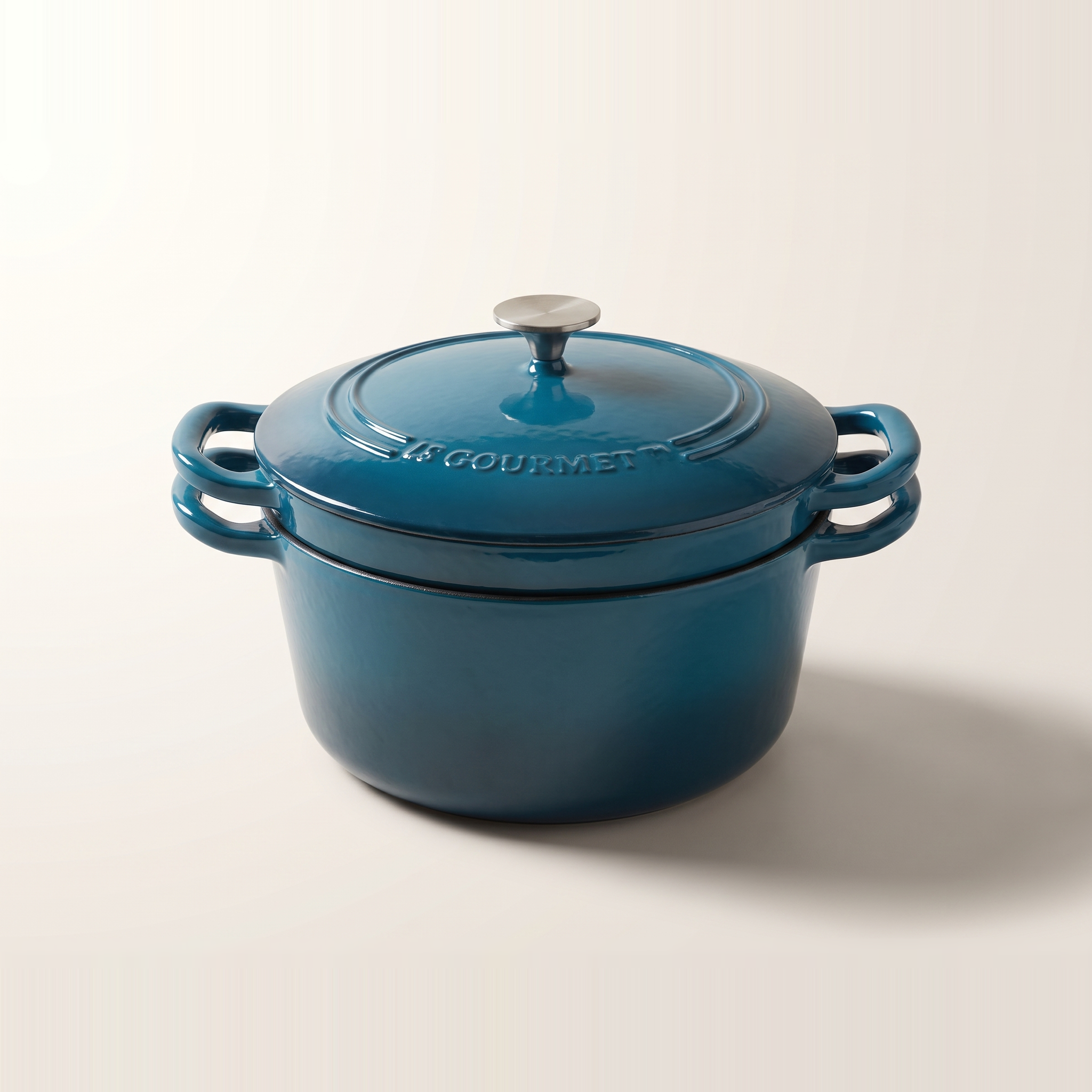 Inspiration Italia Stackable 3-Piece Cast Iron Dutch Oven Set — Sapphire Blue, 5.2 L (5.5 qt)