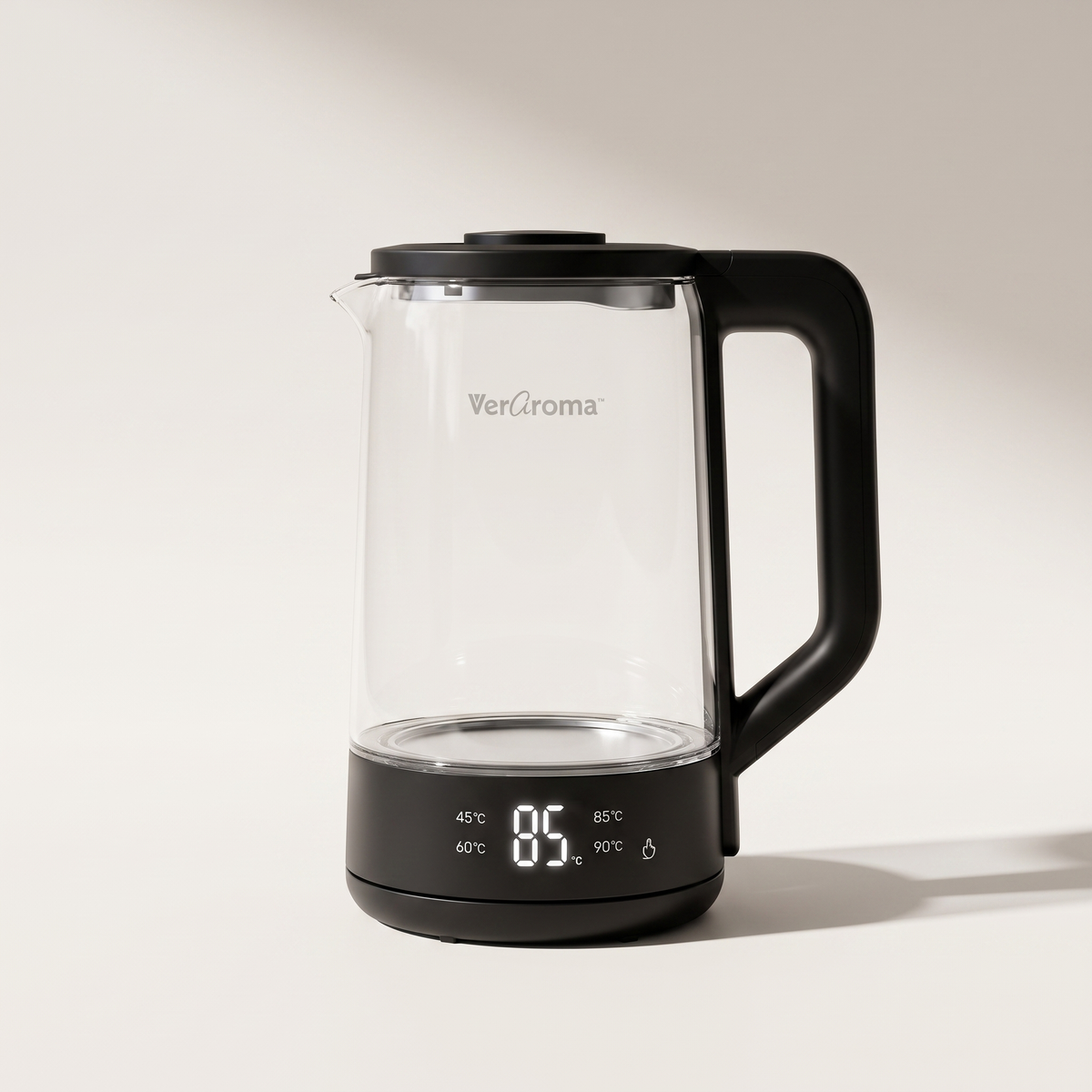 Smart Wi-Fi Glass & Stainless Steel Electric Kettle with 4-Color Temperature LED Indicators, 1.8L