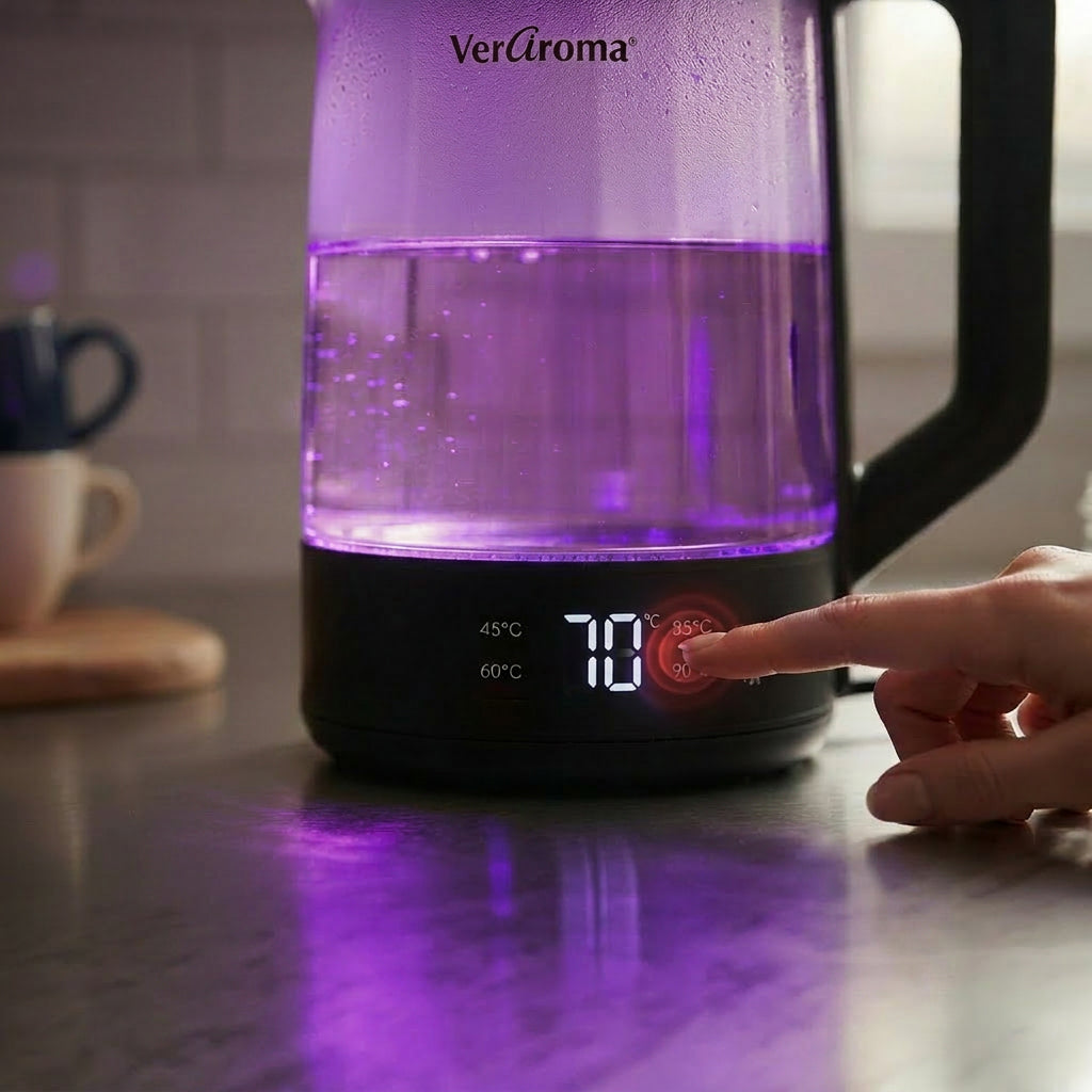 Touch-activated digital display with temperature control