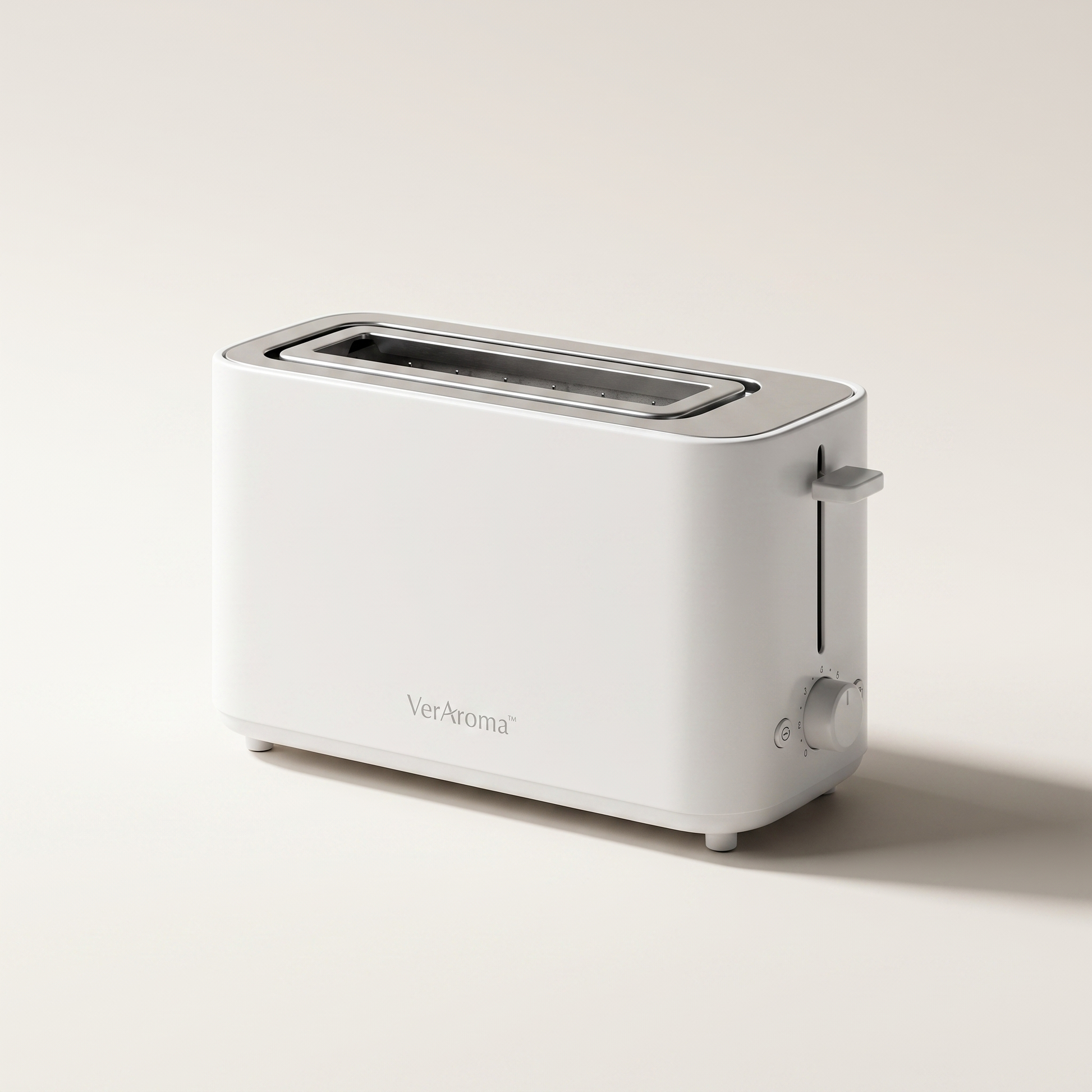 Slim Space-Saving Long-Slot 2-Slice Toaster, White (850W)