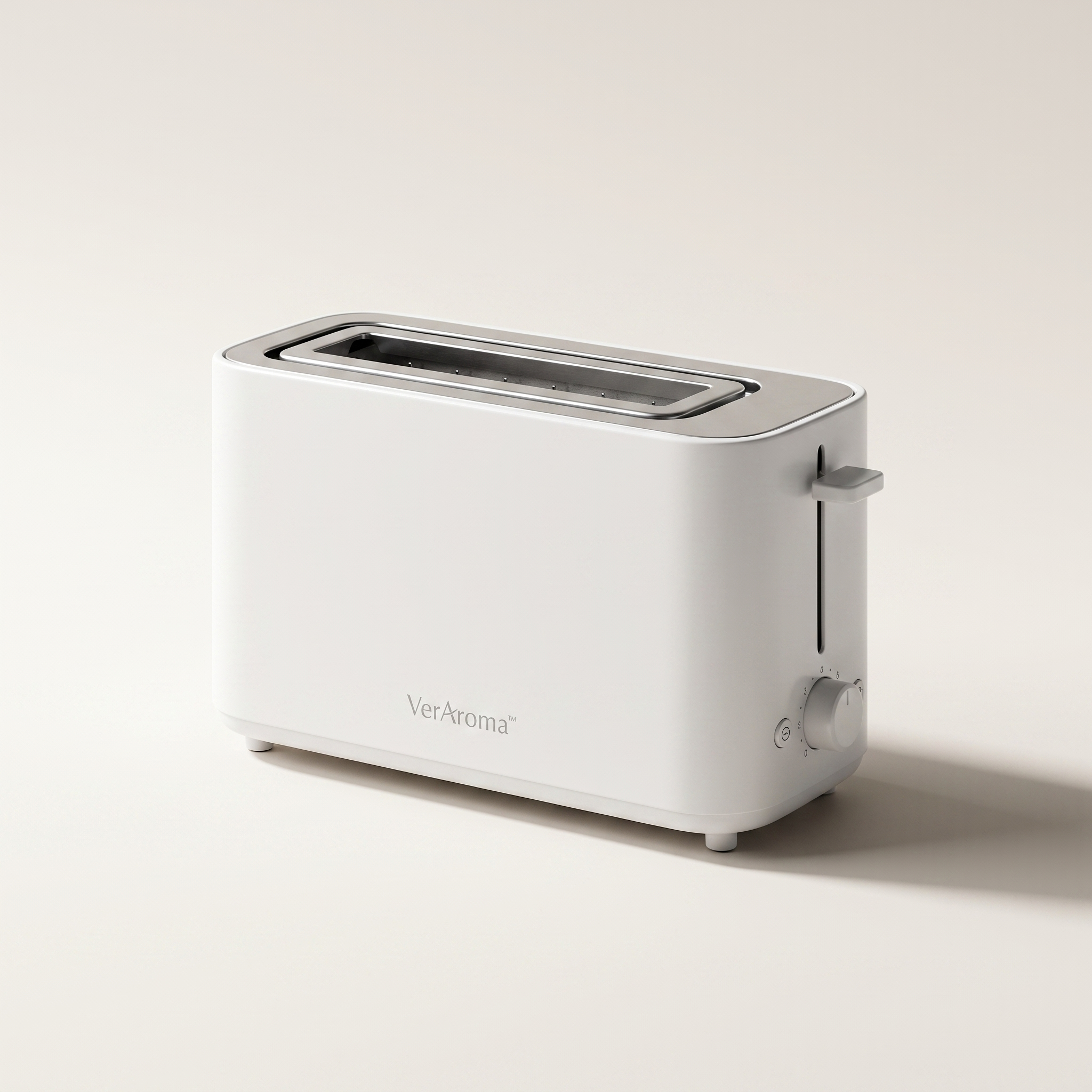 Slim Space-Saving Long-Slot 2-Slice Toaster, White (850W)