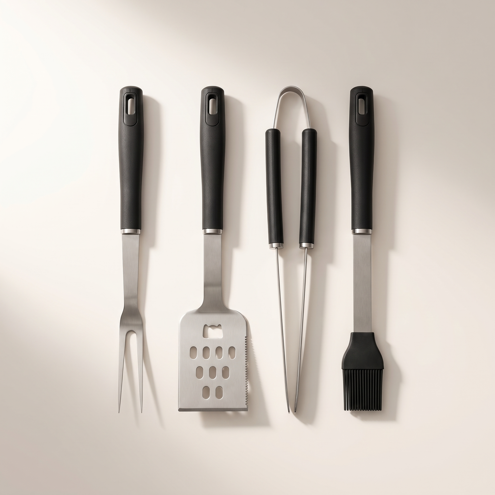 4-Piece Stainless Steel BBQ Tool Set