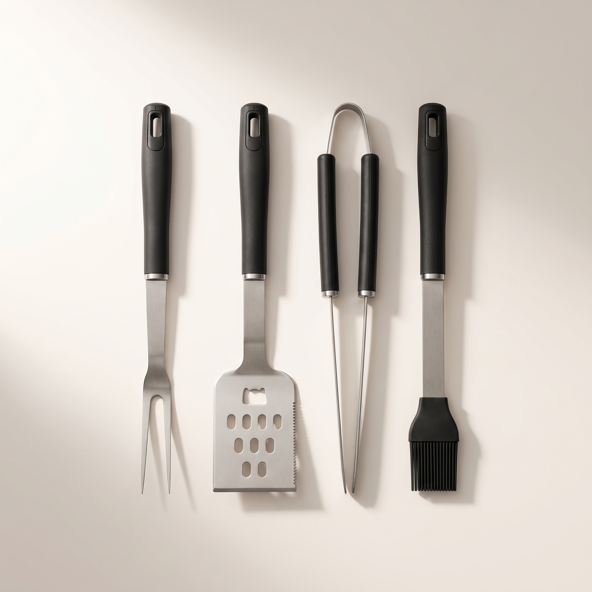 4-Piece Stainless Steel BBQ Tool Set