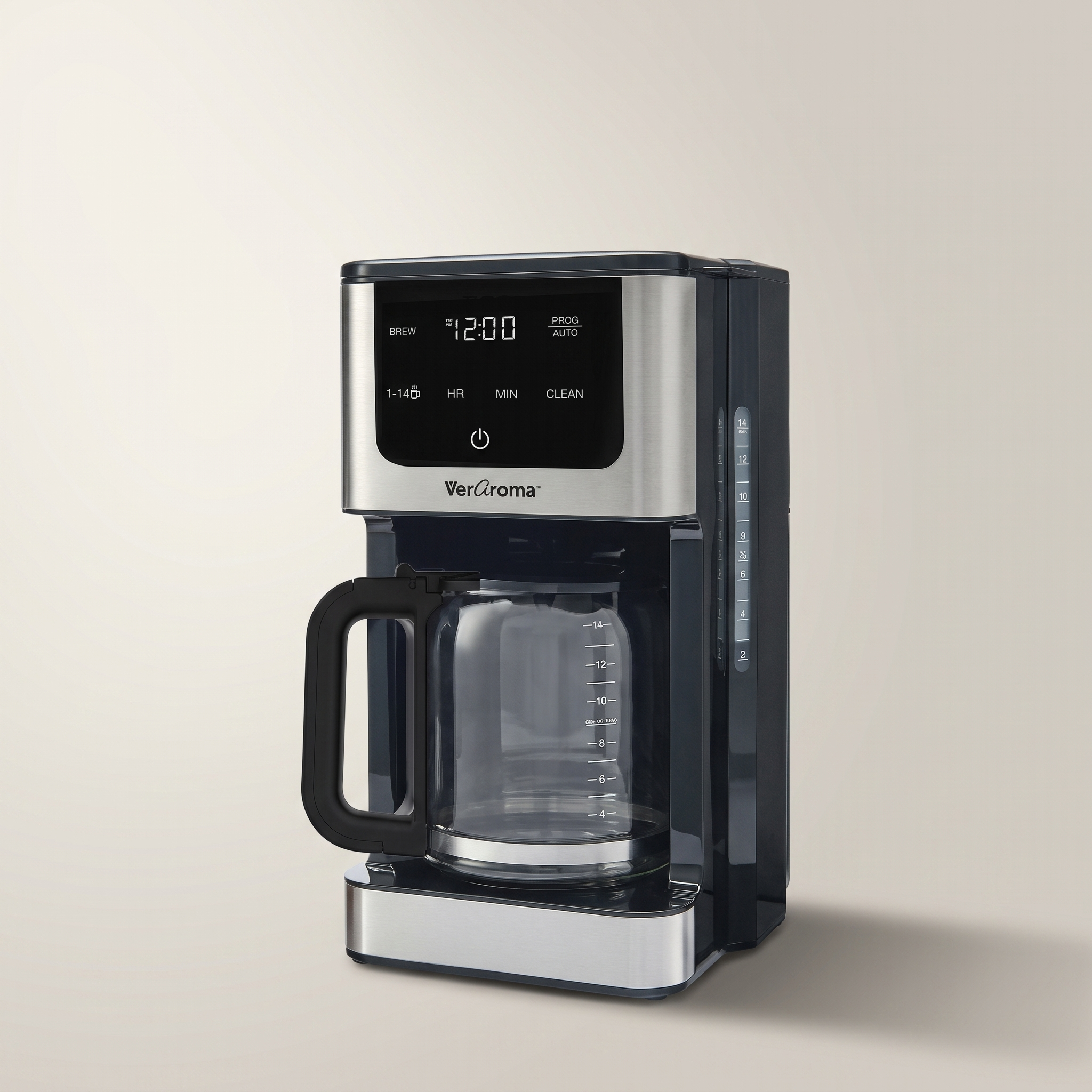 14-Cup Programmable Drip Coffee Maker — 2.1 L Glass Carafe, Black