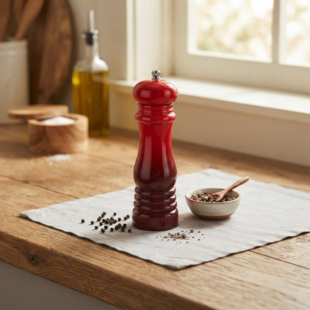 Red Rubberwood Salt & Pepper Mill