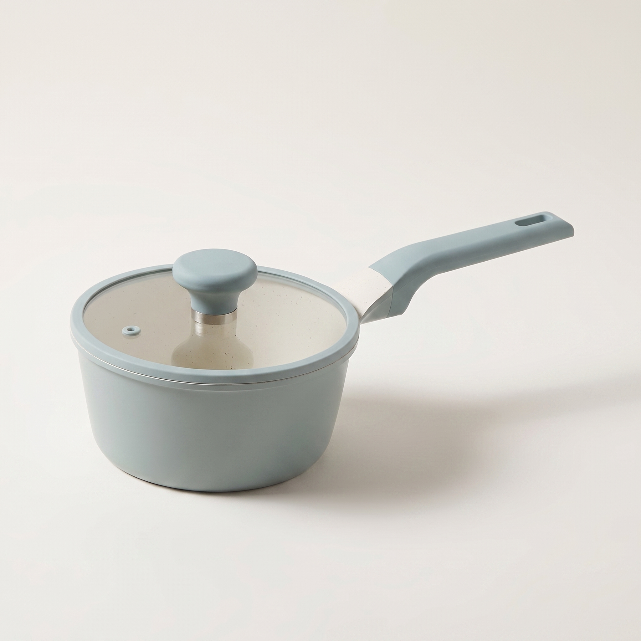 Casserole antiadhésive en aluminium moulé sous pression avec couvercle en verre — 18 cm