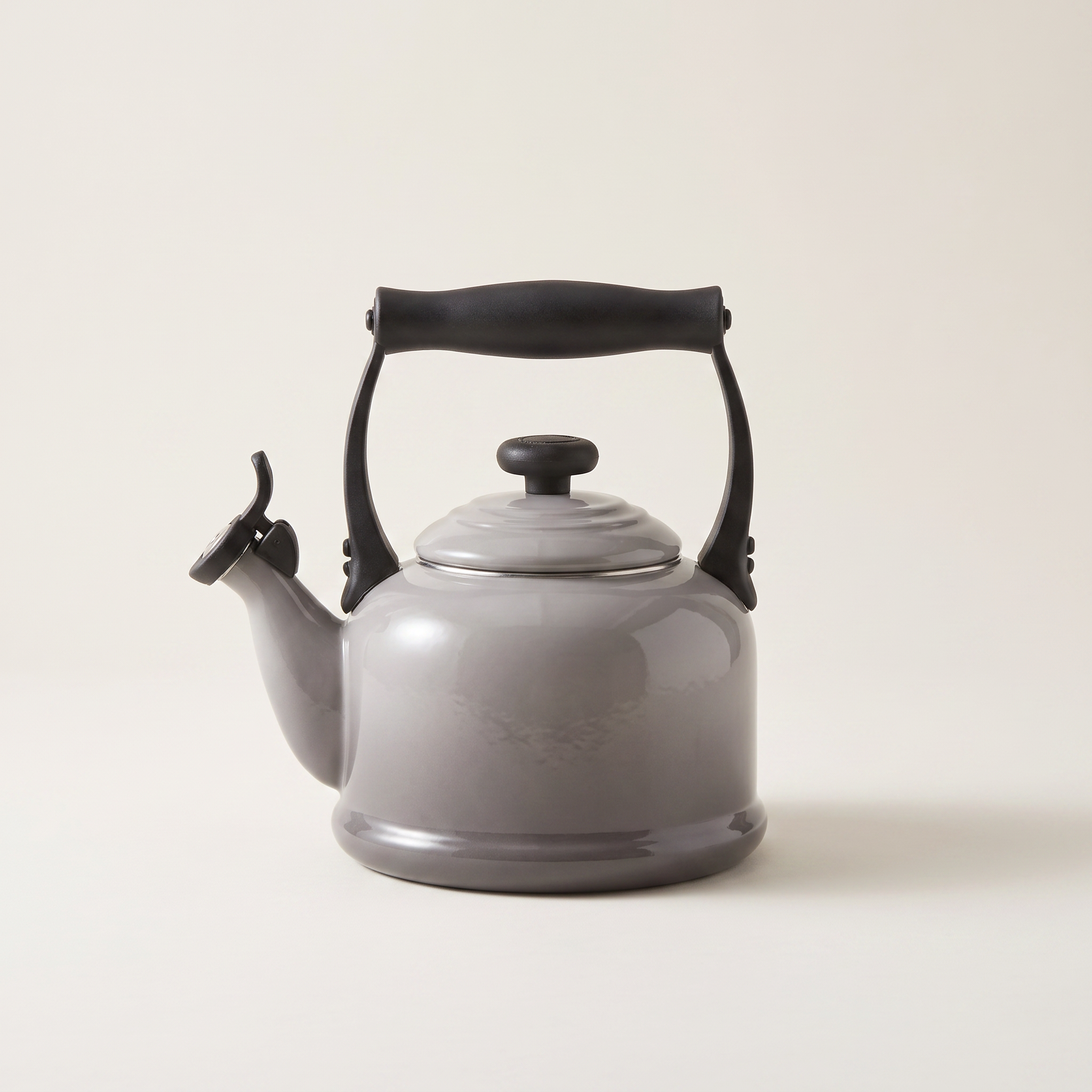 Bouilloire sifflante en acier au carbone émaillé — Gris Huître, 2,5 L