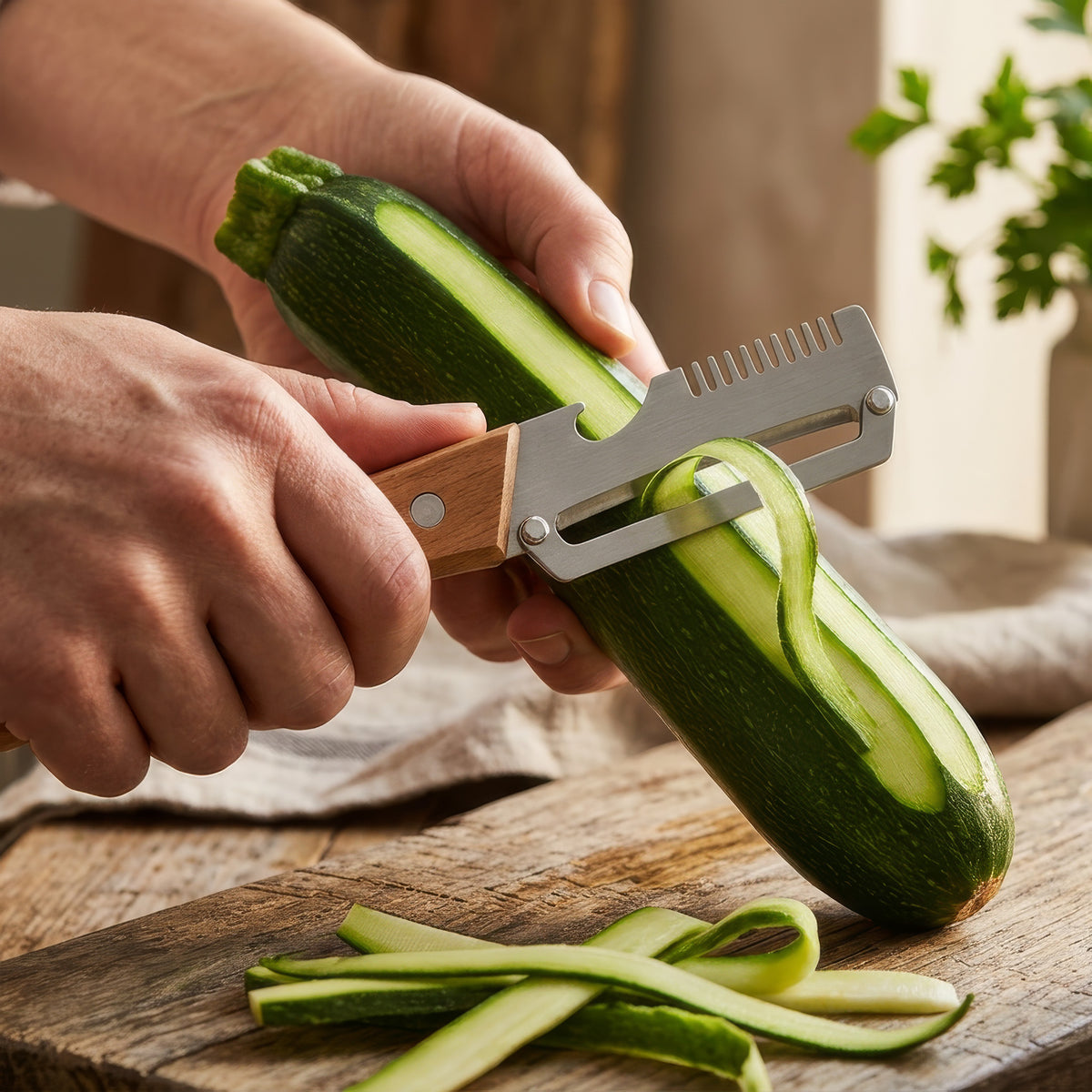 Multifunctional Peeler, Shredder, Scaler, and Bottle Opener