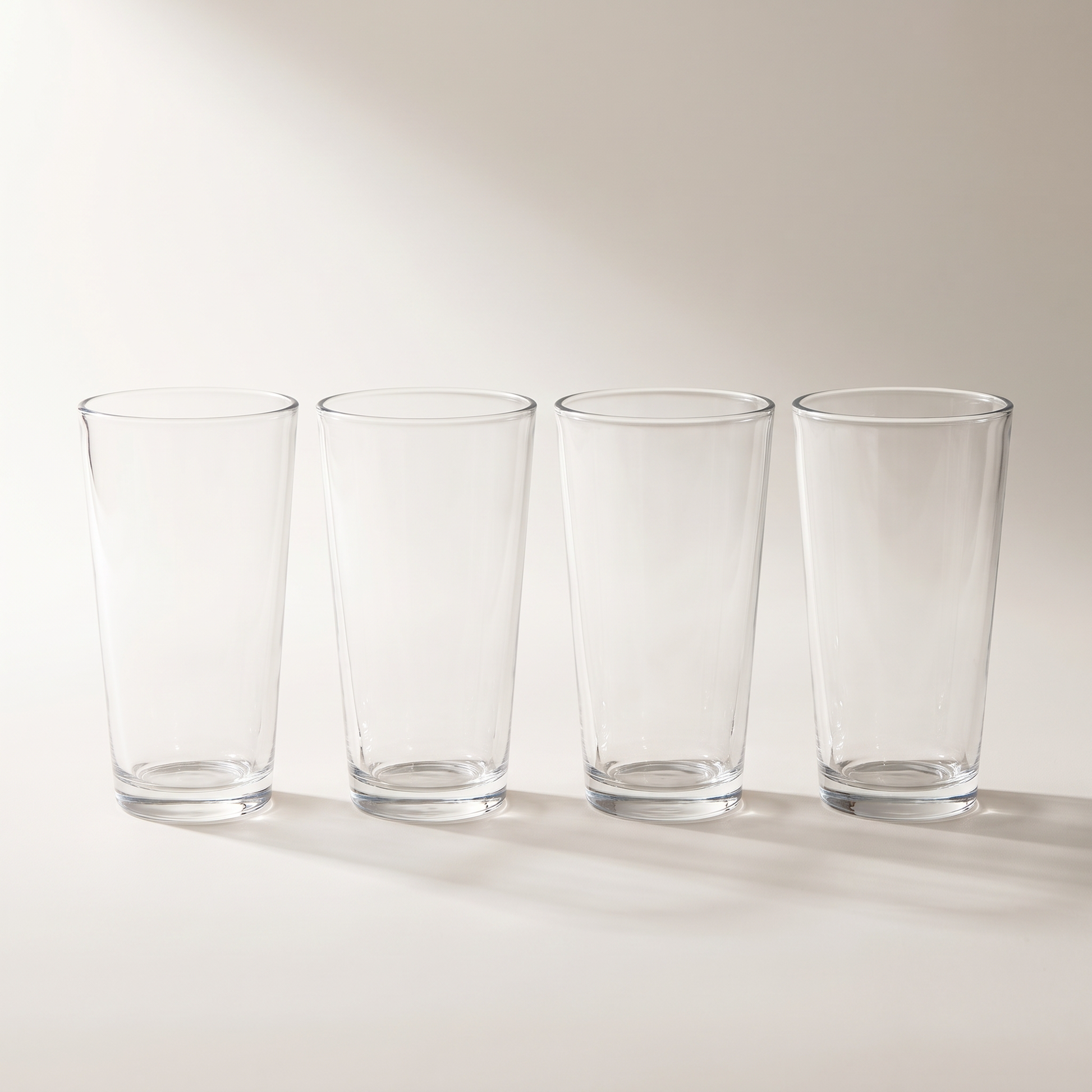 Stackable Thin-Rim Borosilicate Glasses, Set of 4 — Highball, 460 ml