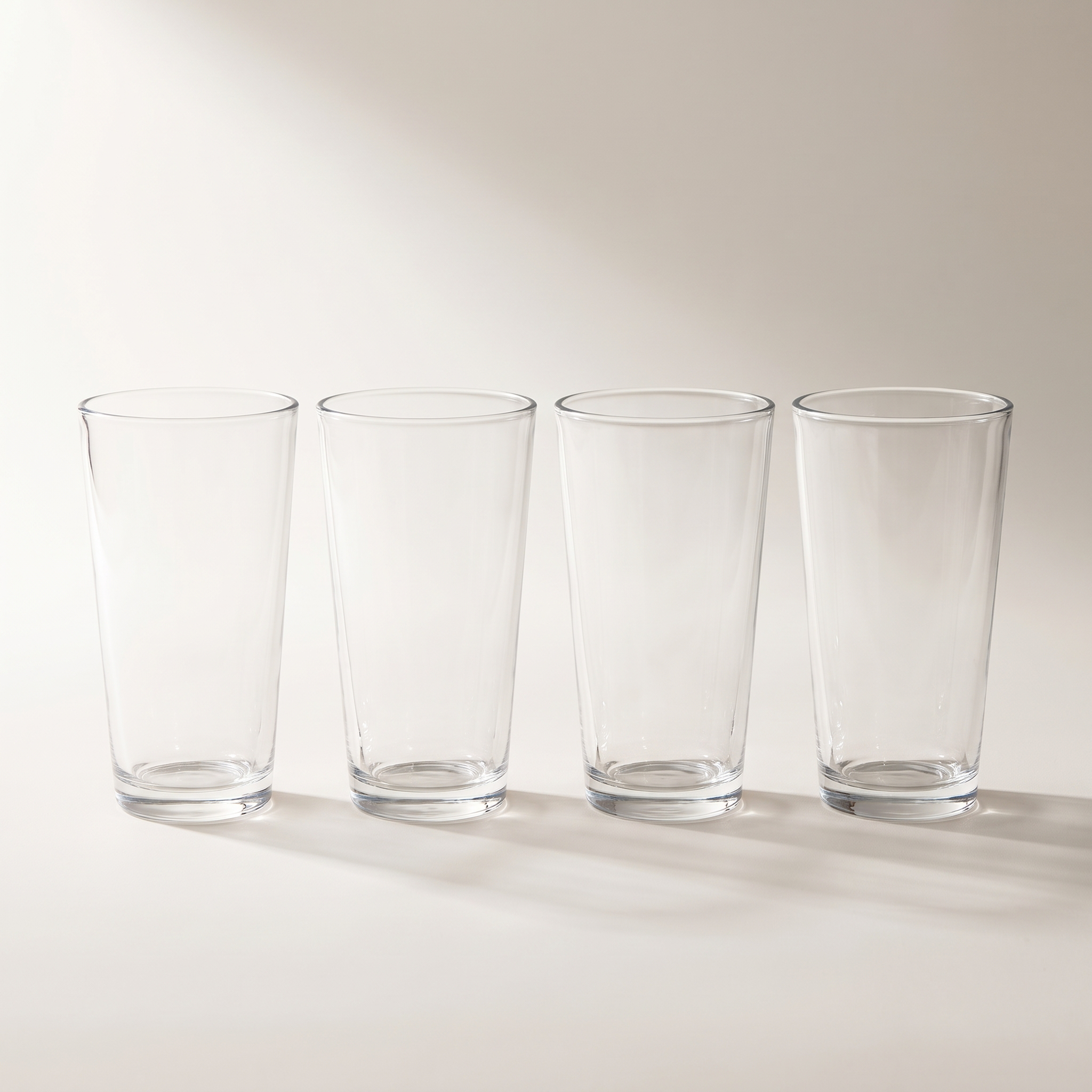 Stackable Thin-Rim Borosilicate Glasses, Set of 4 — Highball, 460 ml