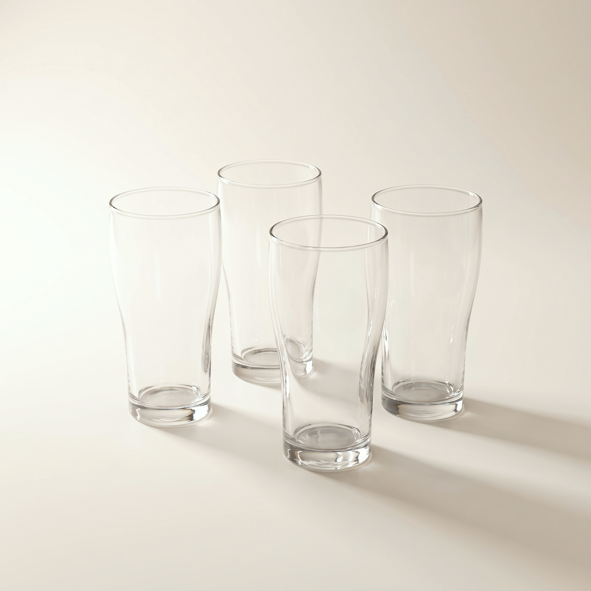 Stackable Pub Style Beer Glasses — 570 ml, Set of 4