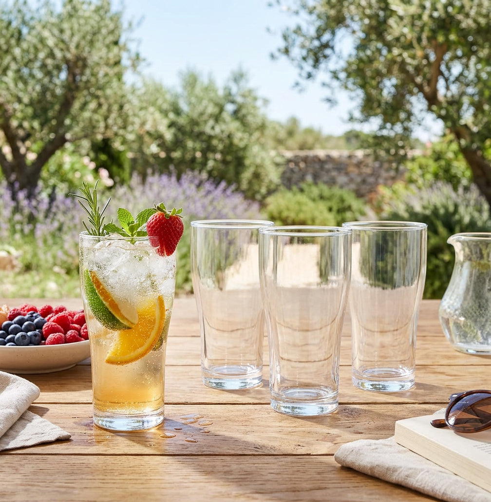 Stackable Pub Style Beer Glasses — 570 ml, Set of 4