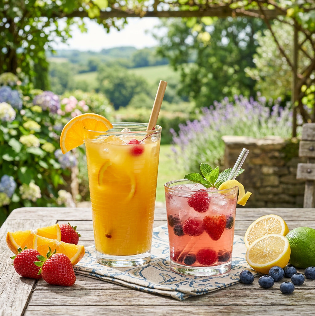 Highball 450ml / Tumbler Glasses 380ml - 8pk Ribbed Design