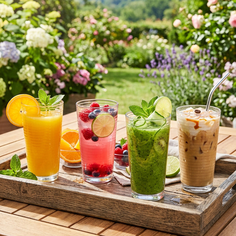Highball Glasses 450ml - 4pk Ribbed Design