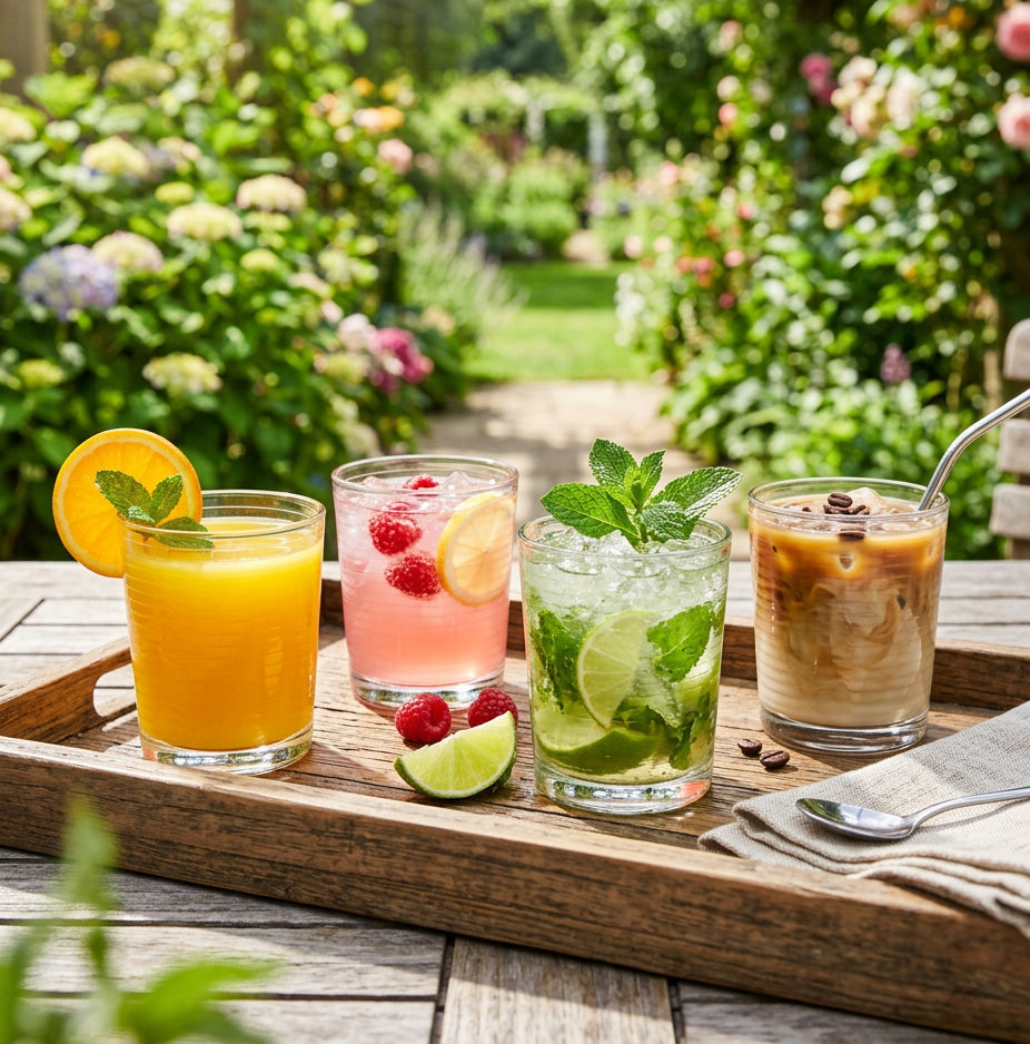 Tumbler Glasses 380ml - 4pk Ribbed Design