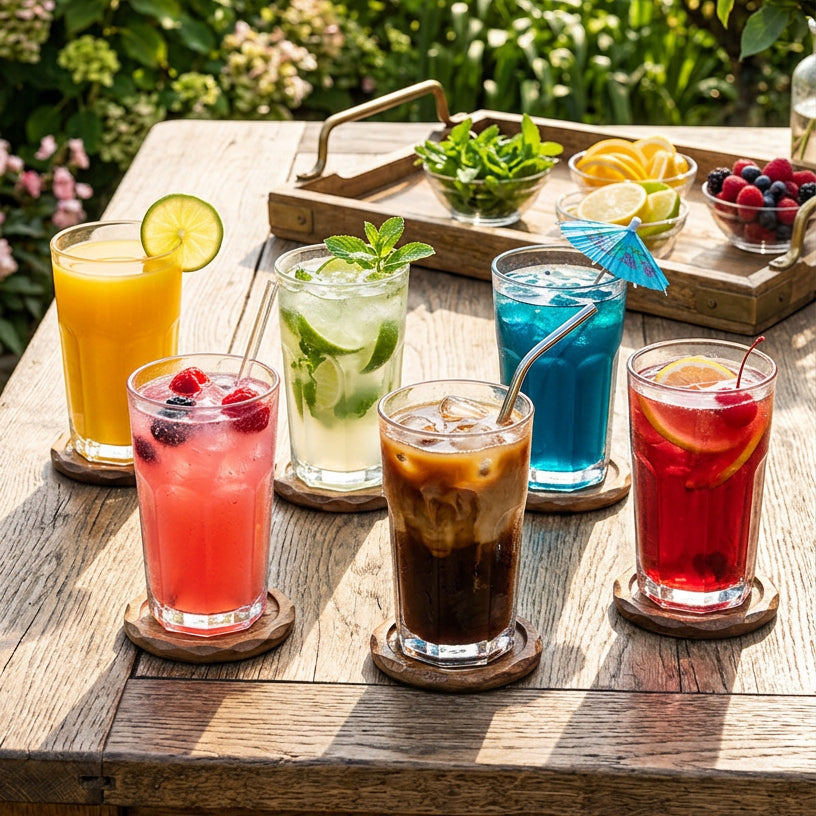 Tempered Highball Glasses 440ml - 6pk Faceted Design