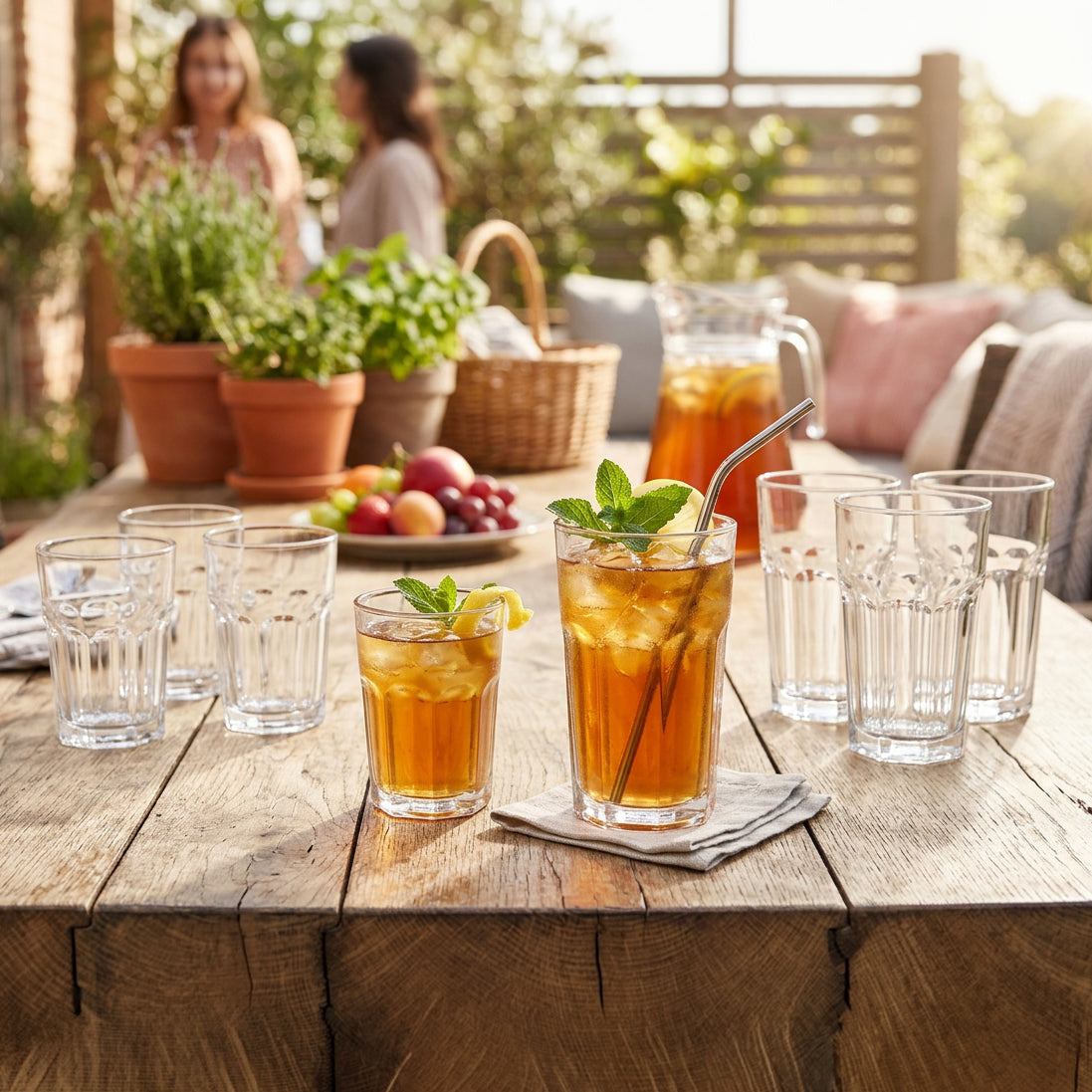 Tempered Highball 440ml / Tumbler Glasses 300ml - 8pk Faceted Design