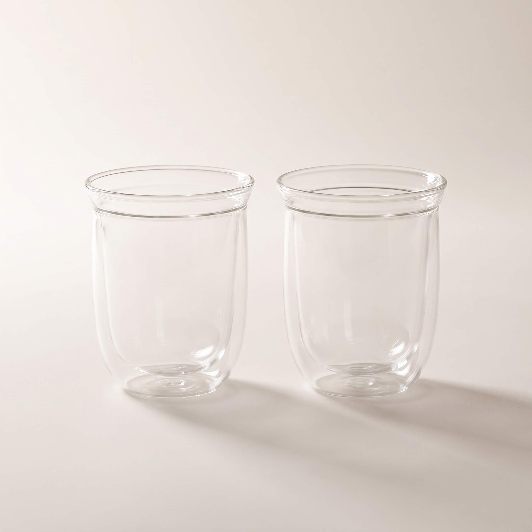 Verres à double paroi et à simple rebord, lot de 2 — 280 ml