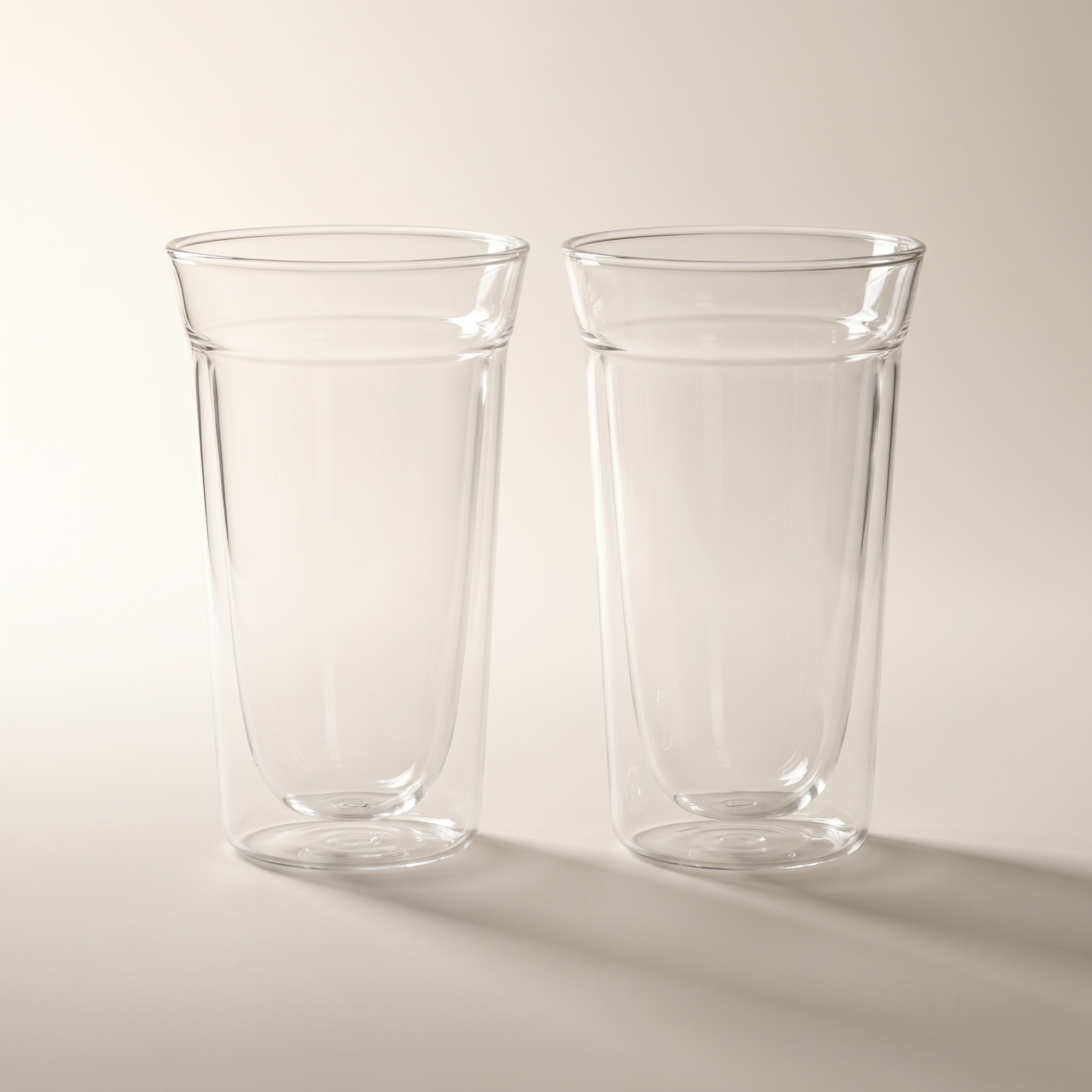 Verres à double paroi à bord unique, lot de 2 — 350 ml