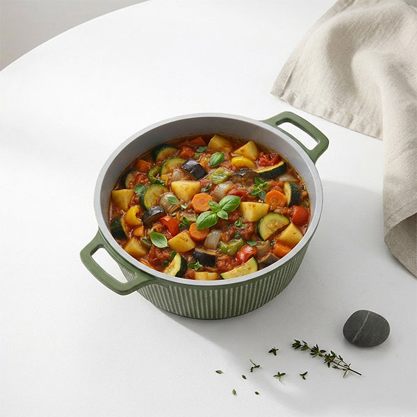 Die cast Casserol Pan with outside Grey Ceramic Coating 20