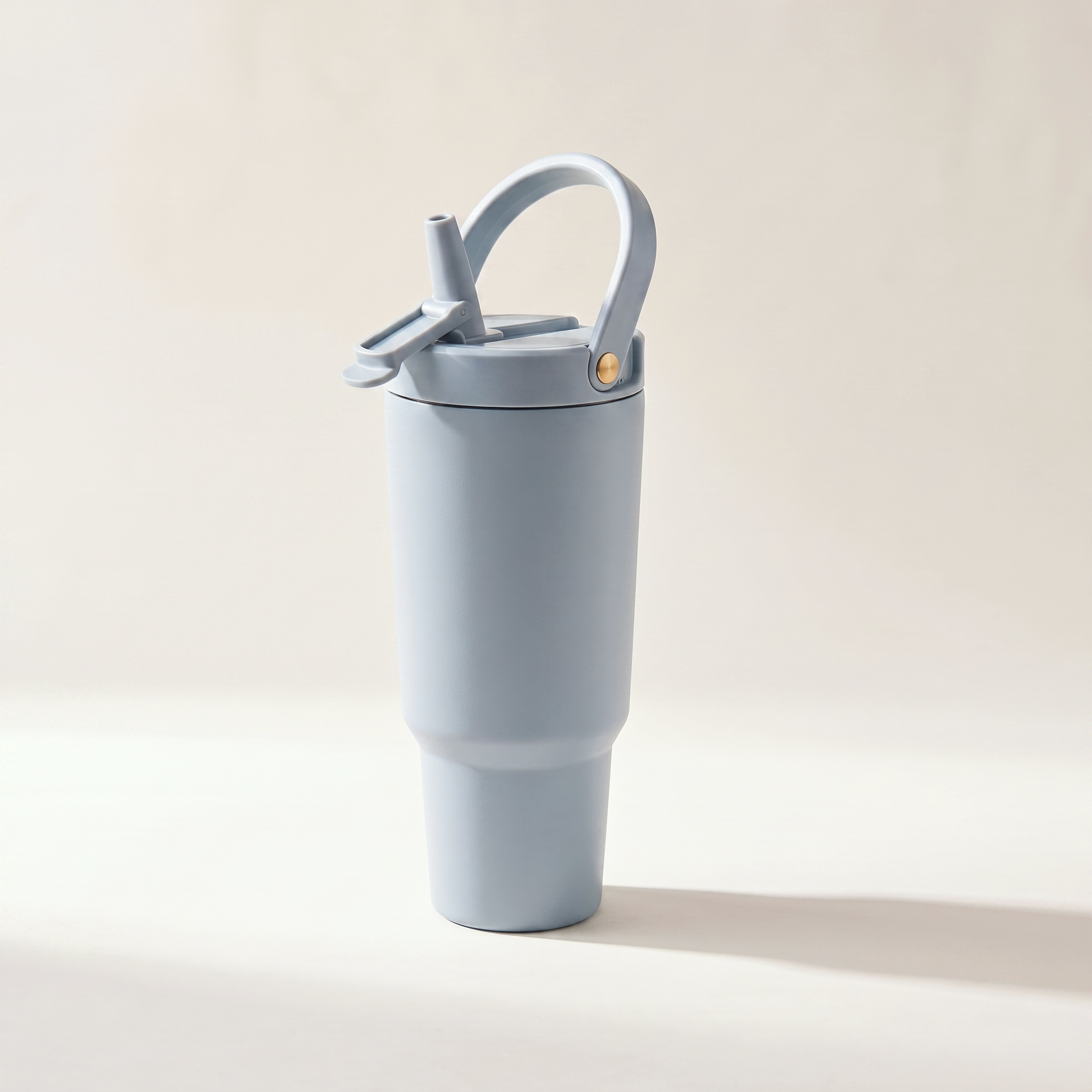 32oz Double-Wall Stainless Steel Flip Straw Tumbler - Ice Blue