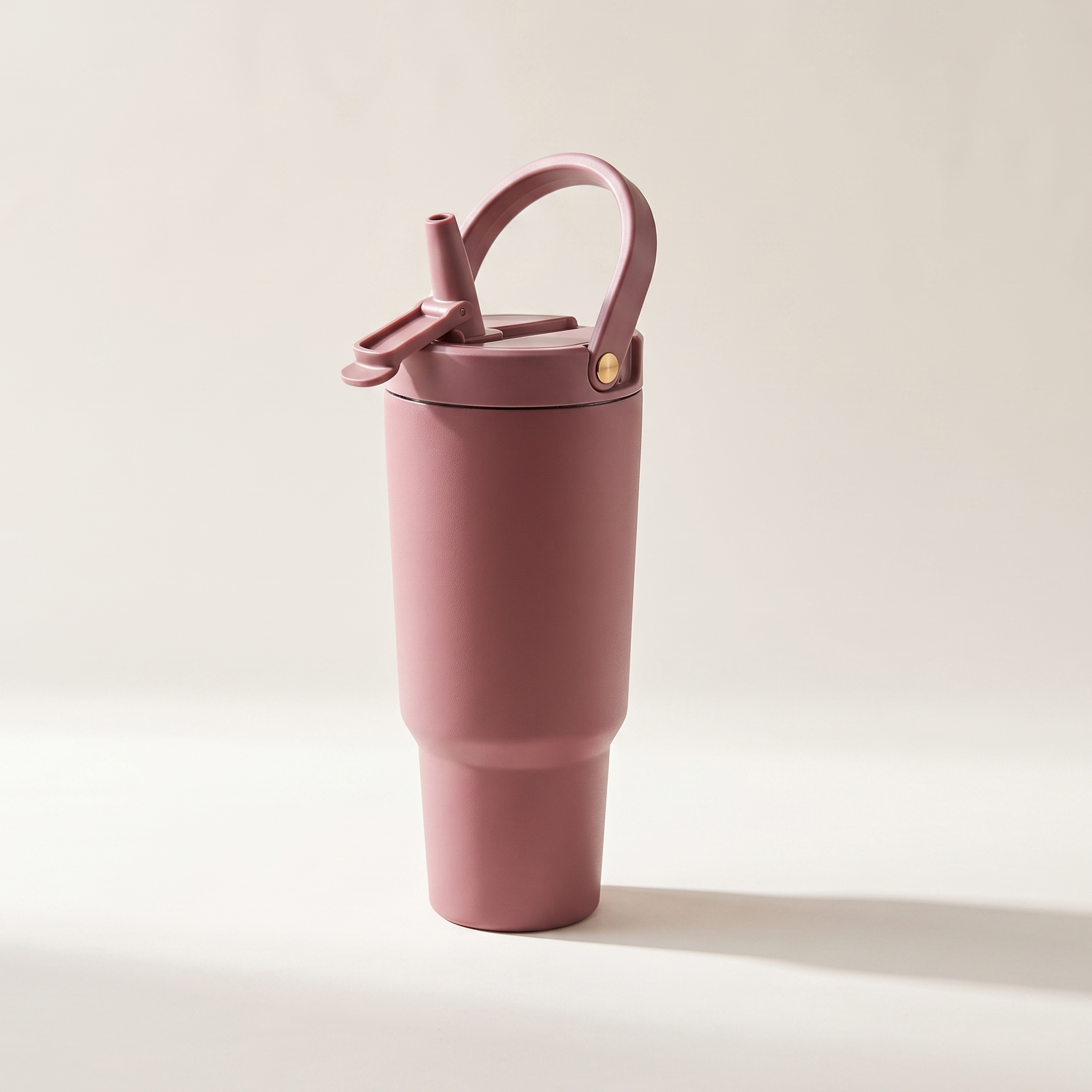 32oz Double-Wall Stainless Steel Flip Straw Tumbler - Blush Pink