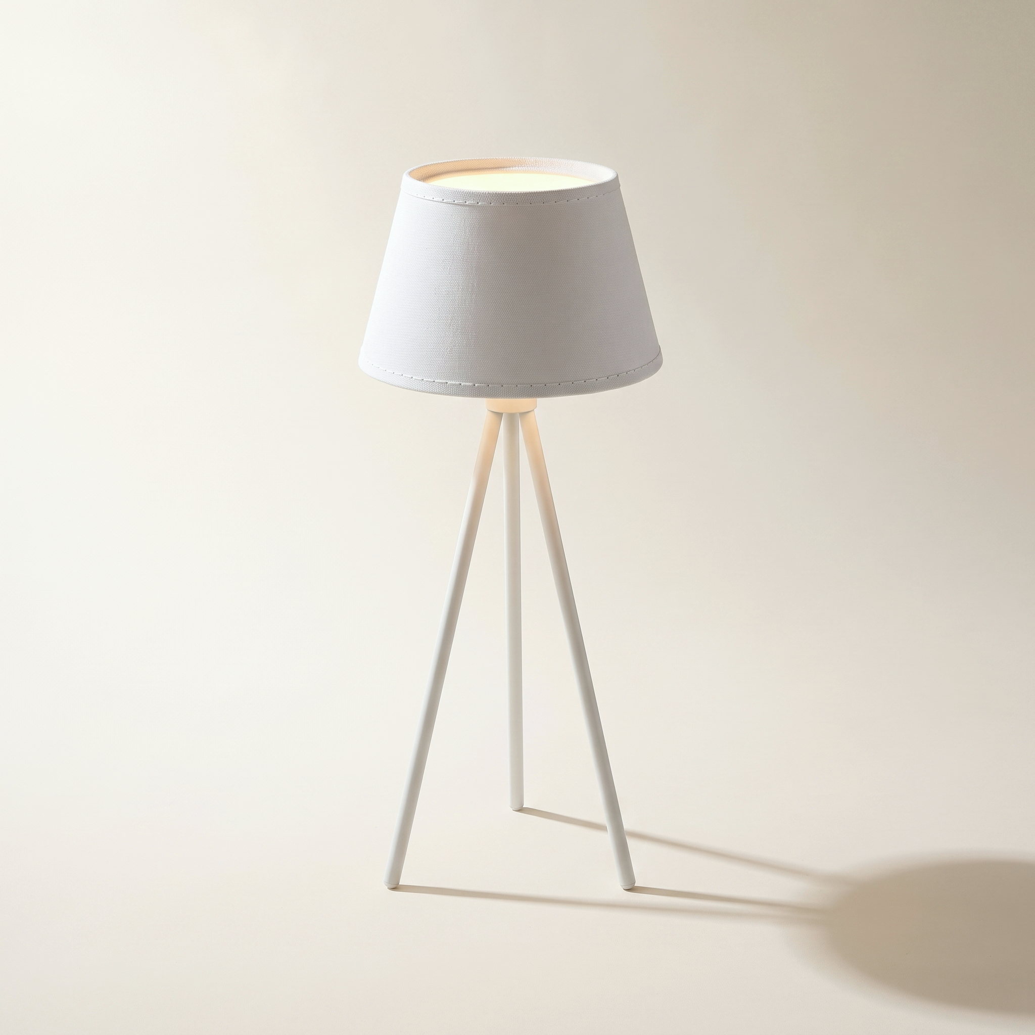 Rechargeable LED Tripod Table Lamp "Oriana" — White, 28 cm