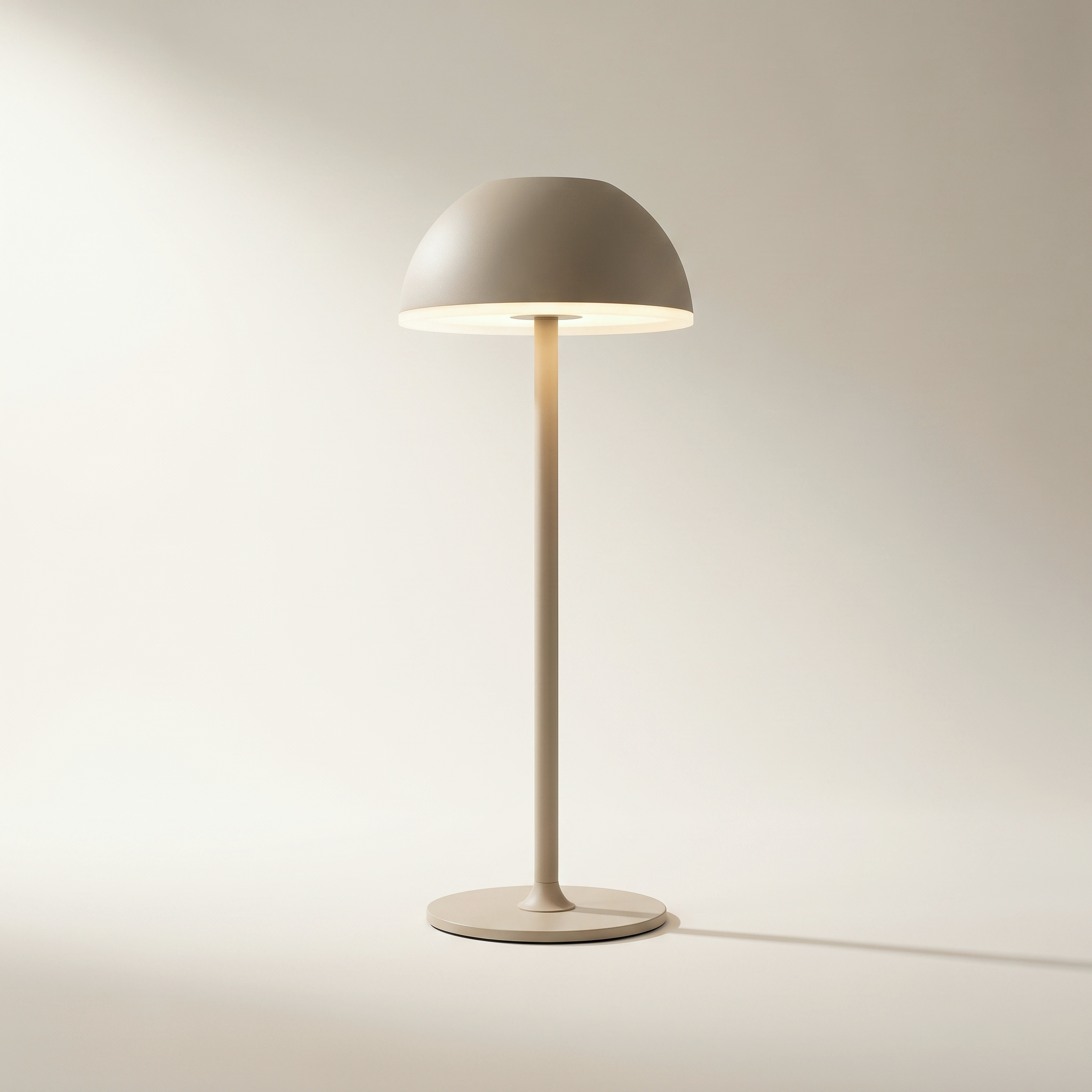 Rechargeable LED Touch Table Lamp "Halo" — Beige, 28 cm