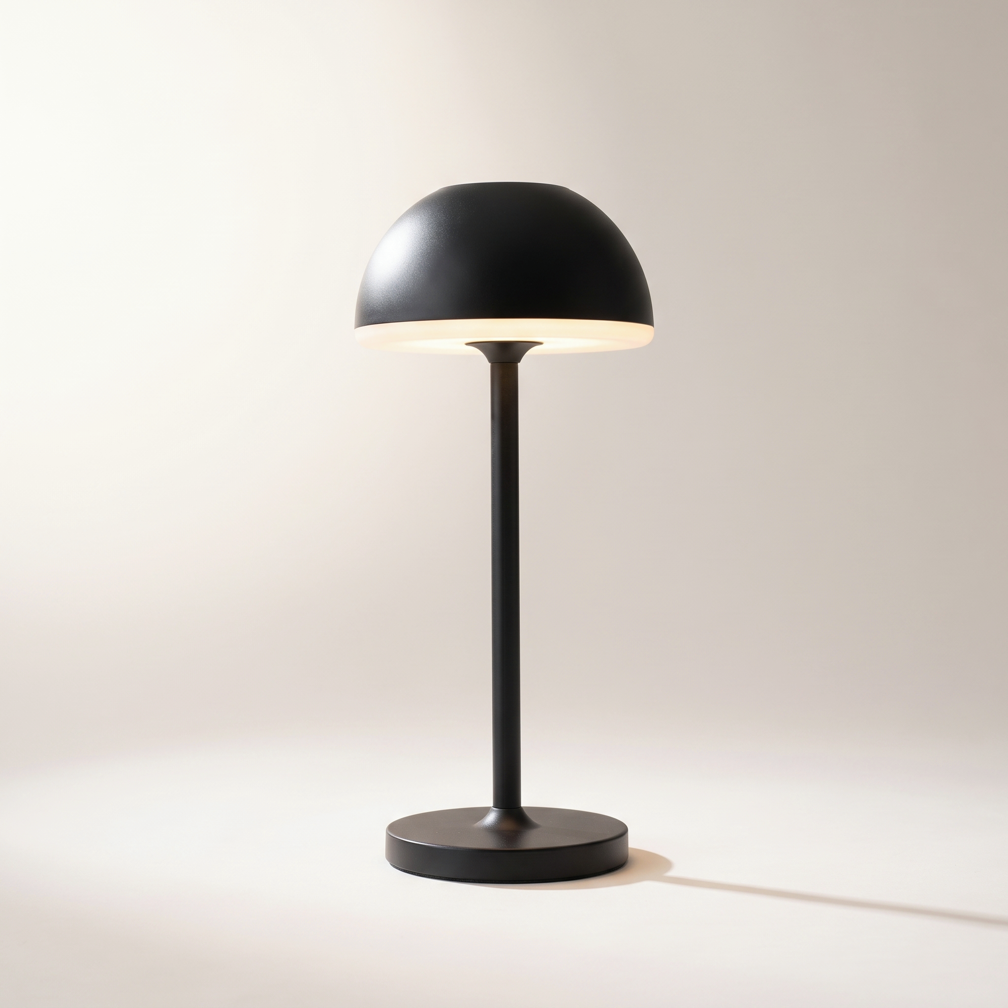Rechargeable LED Touch Table Lamp "Halo" — Black, 28 cm